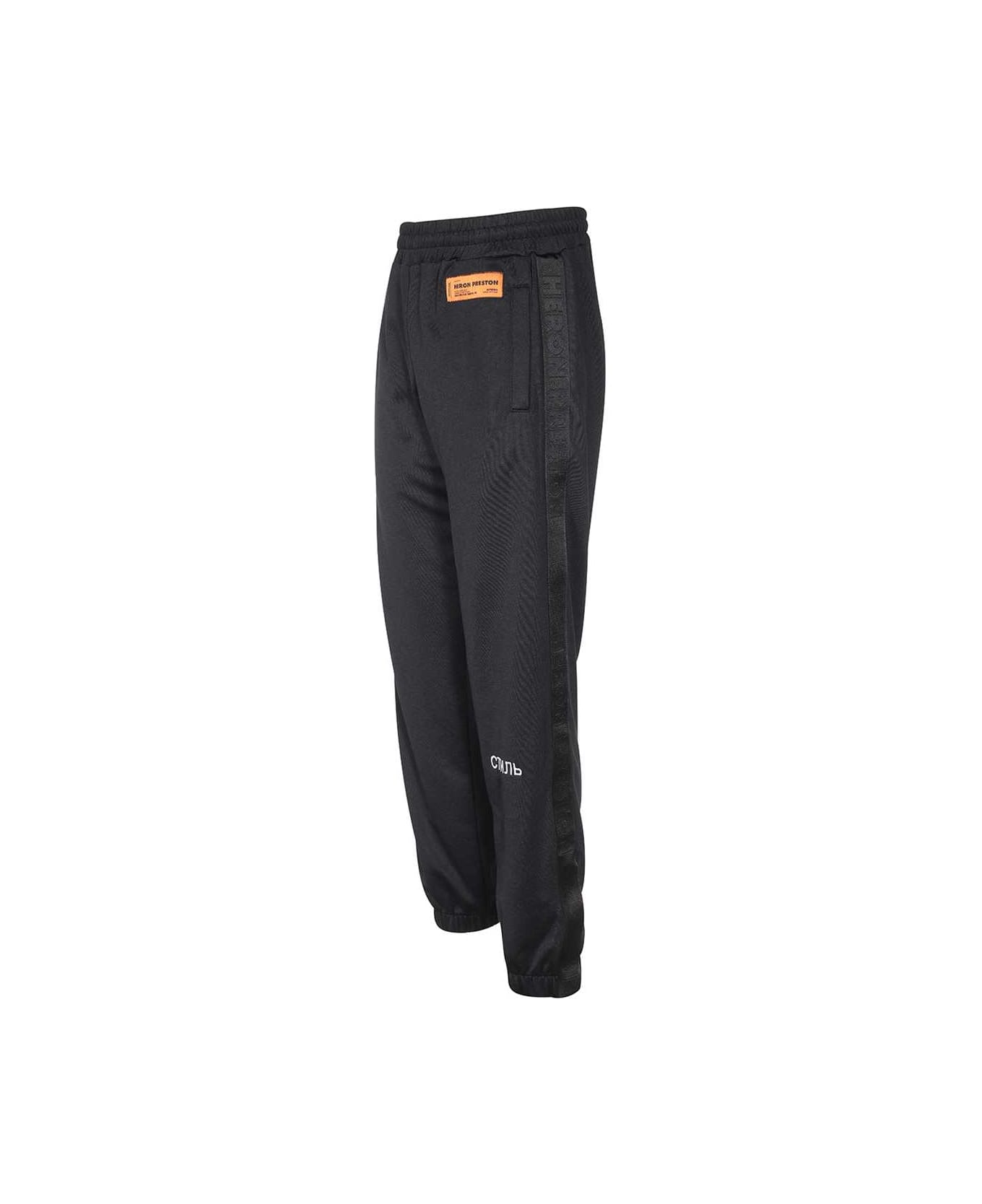 HERON PRESTON Patch Detail Sport Trousers - black