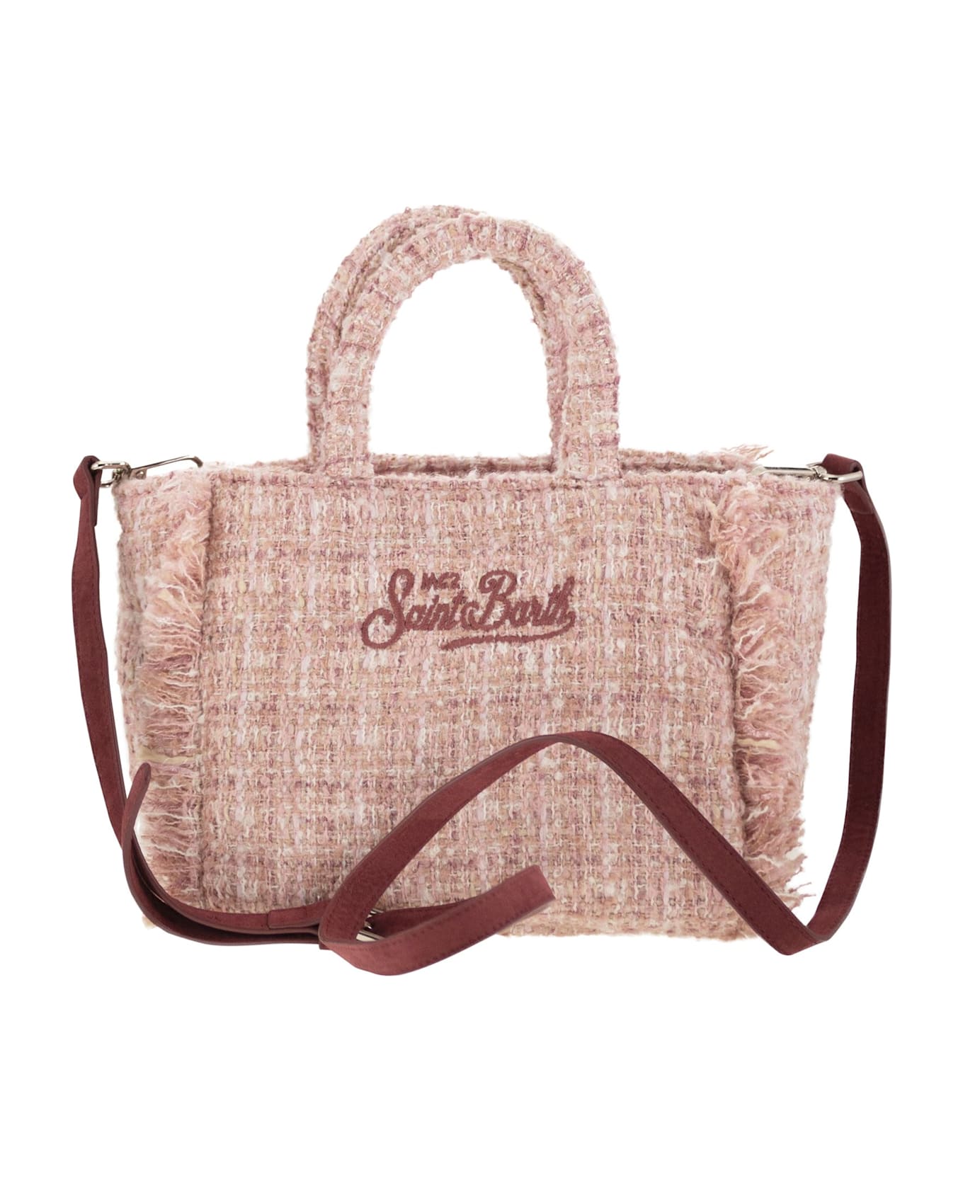 MC2 Saint Barth Mini Vanity Bag With Bangs And Embroidered Logo - Pink ショルダーバッグ