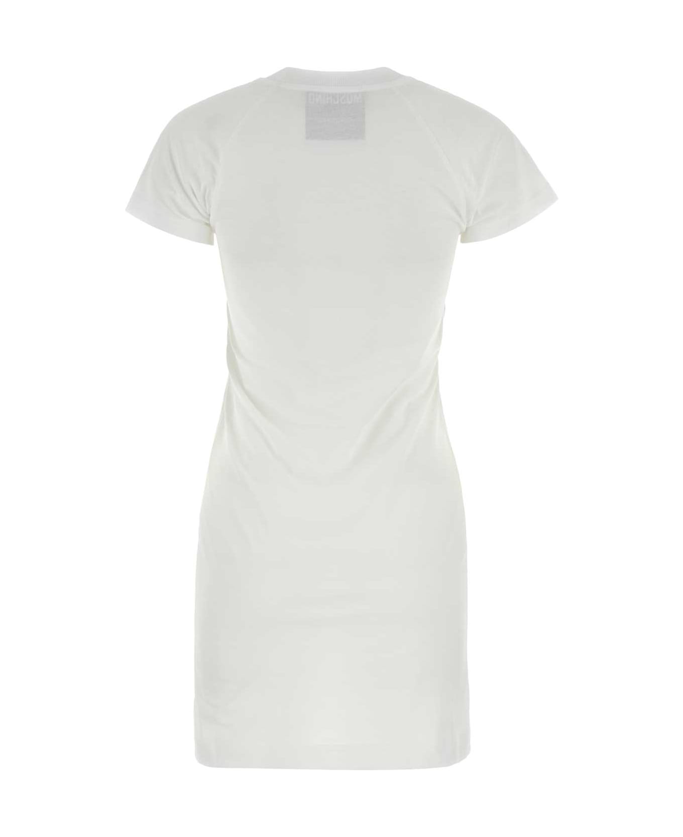 Moschino White Cotton T-shirt Dress - FANTASIABIANCO