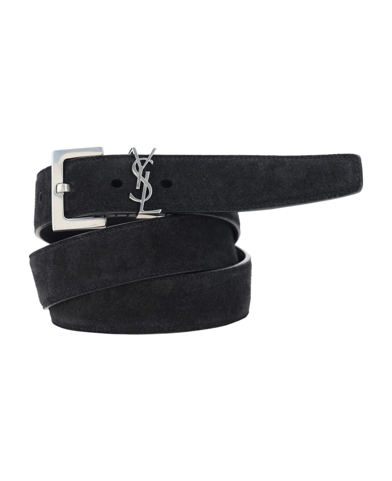 Saint Laurent Logo Plaque Belt - Nero ベルト