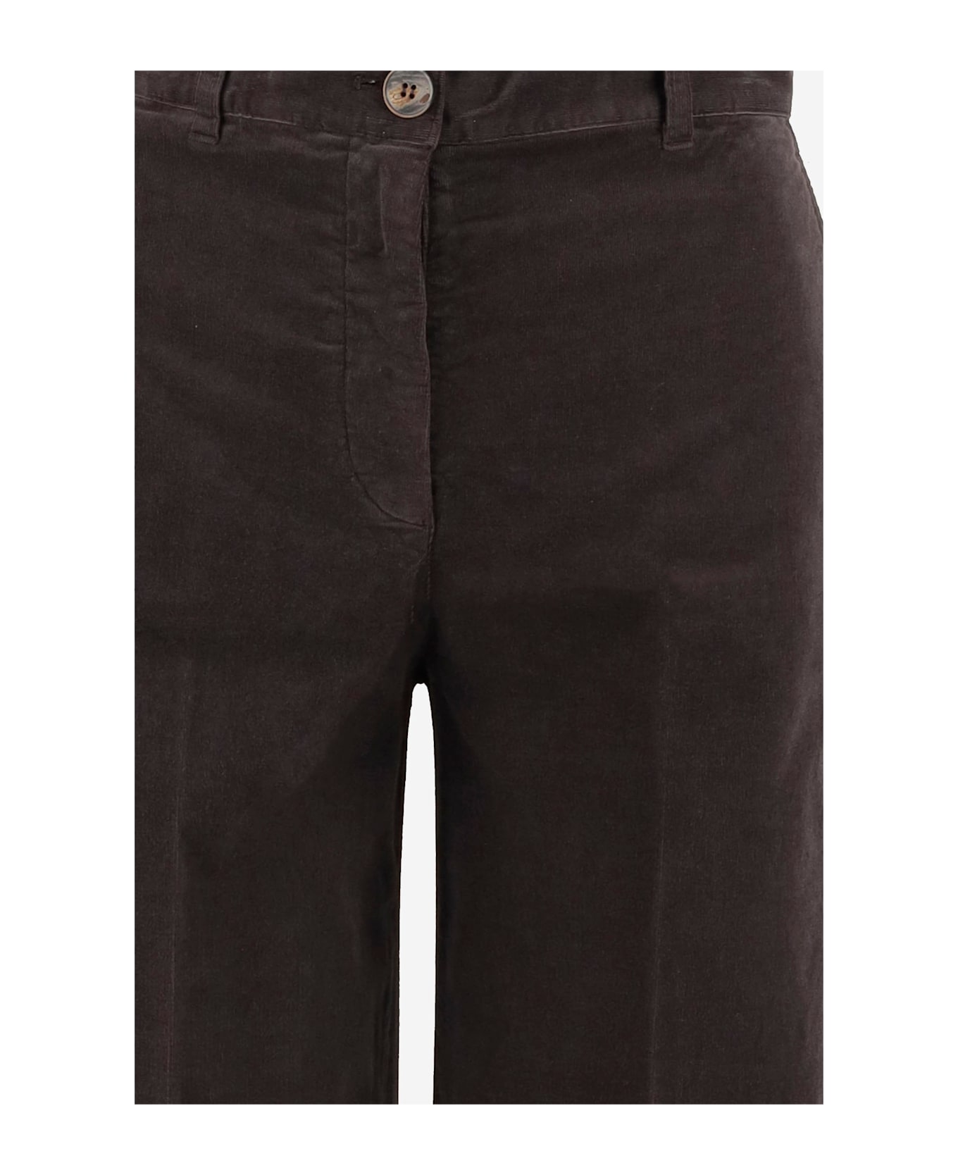 QL2 Mami Stretch Cotton Pants - Marrone scuro