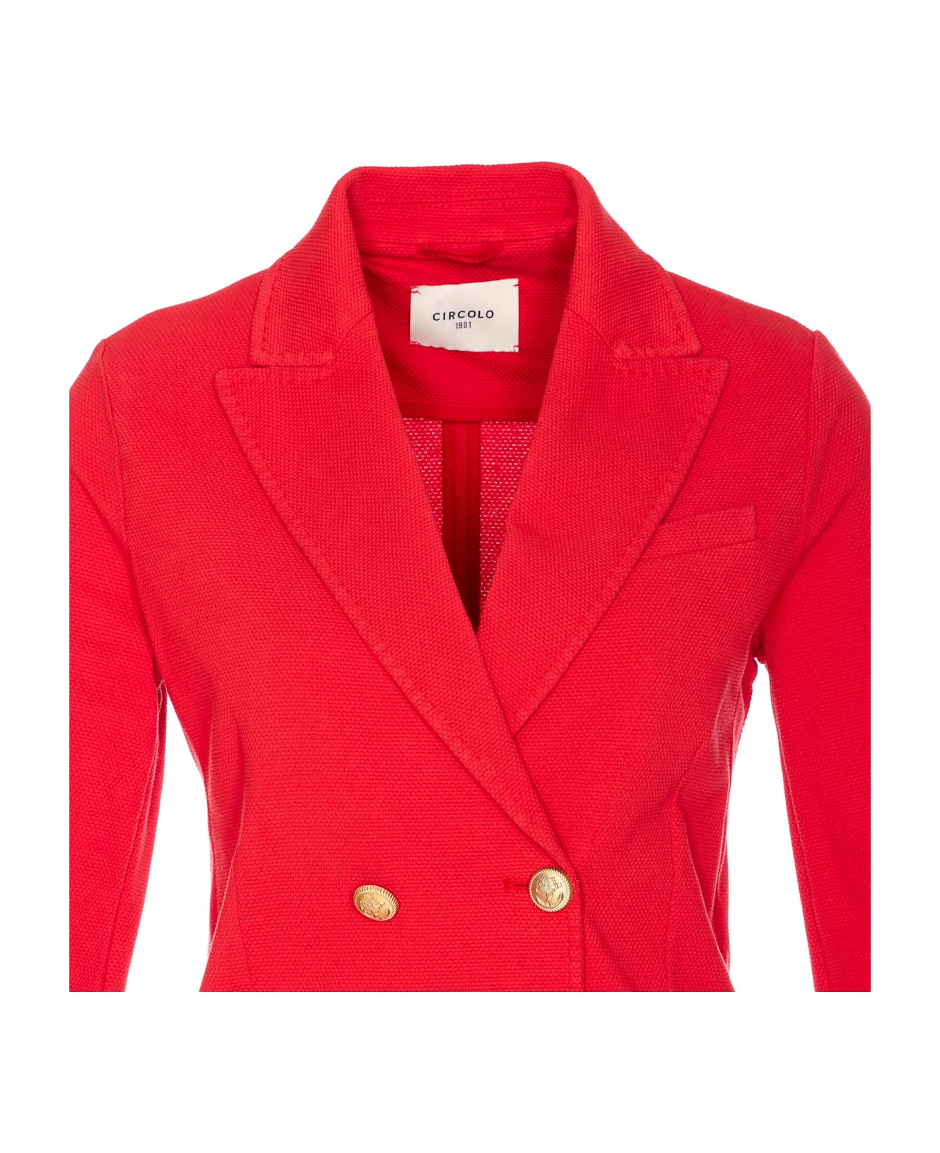 Circolo 1901 Oxford Double Breasted Jacket - Red