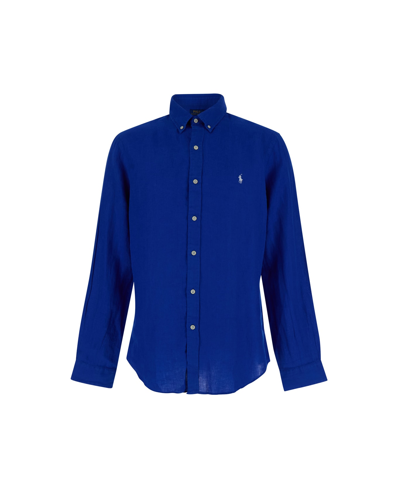 Polo Ralph Lauren Linen Shirt With Pony Logo - Blue シャツ