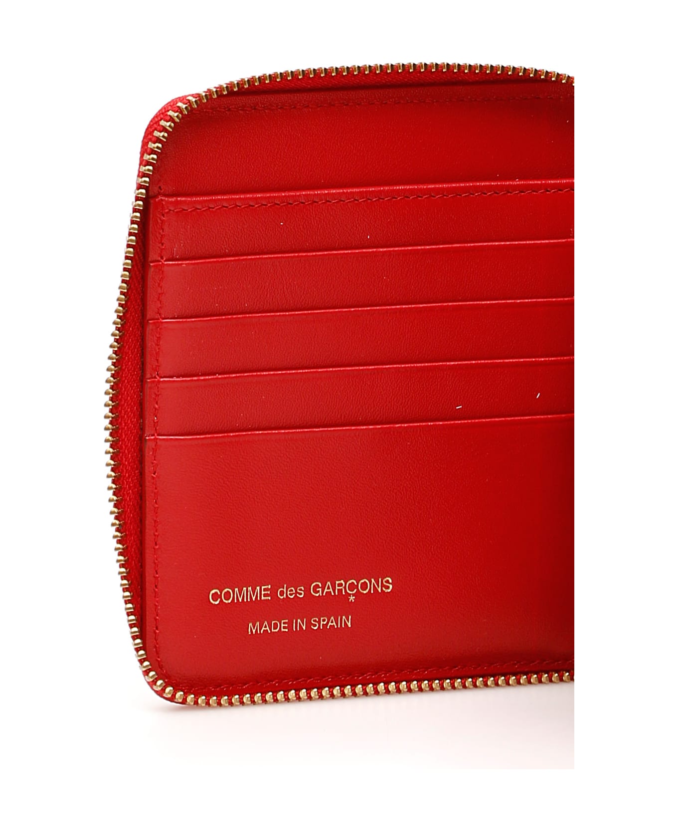 Comme des Garçons Wallet Polka Dot Zip-around Wallet - Red Red