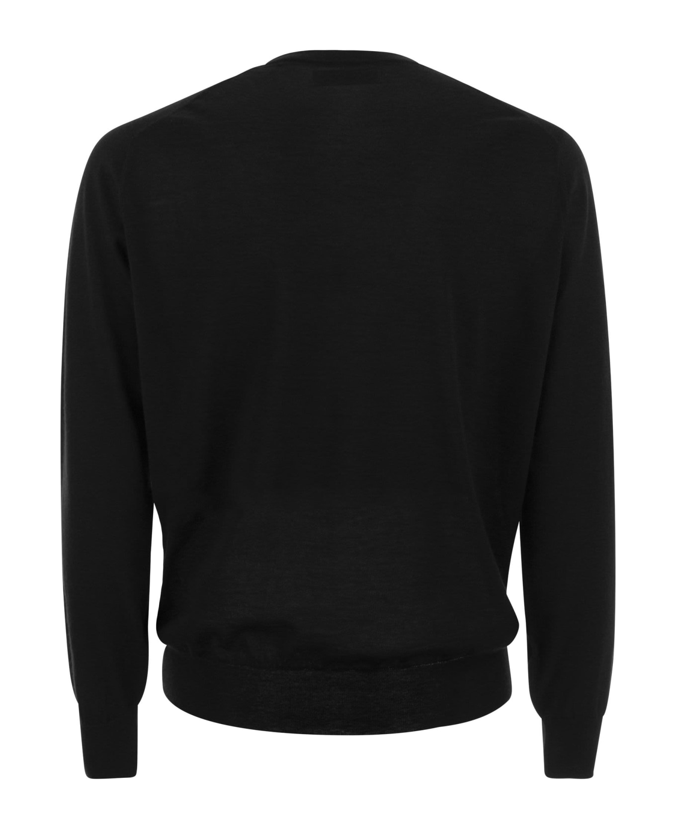 Brunello Cucinelli Cashmere And Silk Crew-neck Sweater - Black