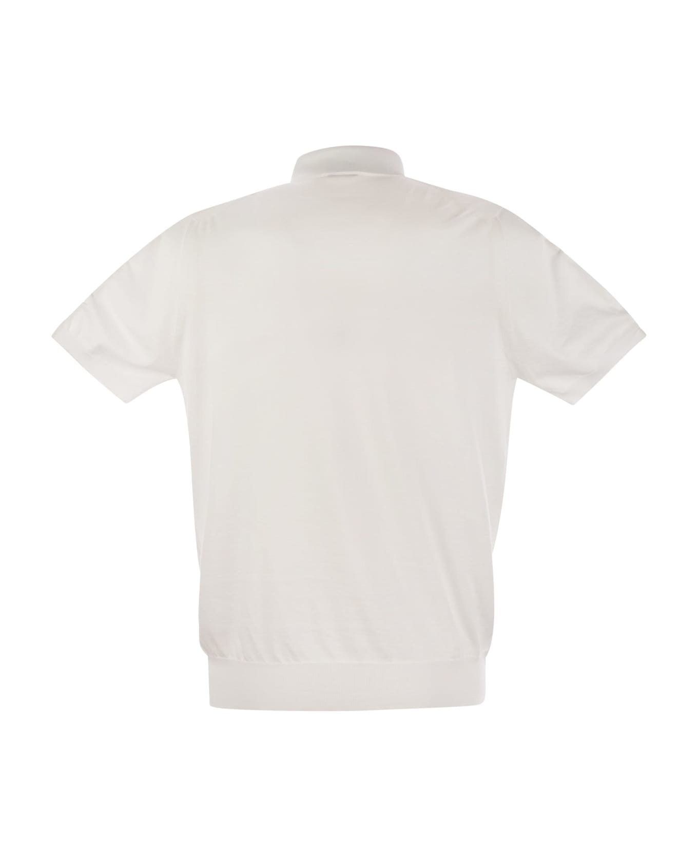 Kiton Short-sleeved Cotton Polo Shirt - White