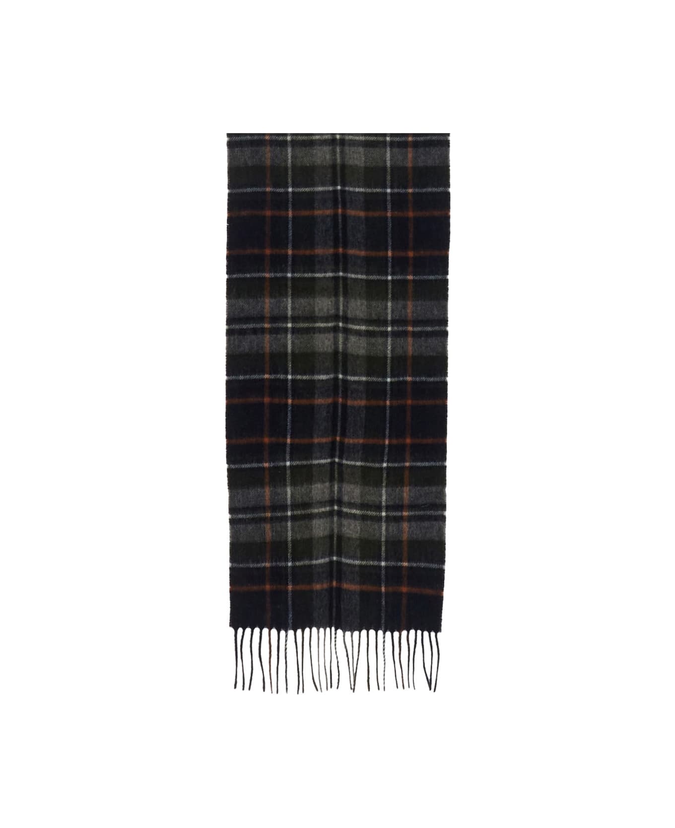 Barbour Scarf With Check Pattern - BLUE