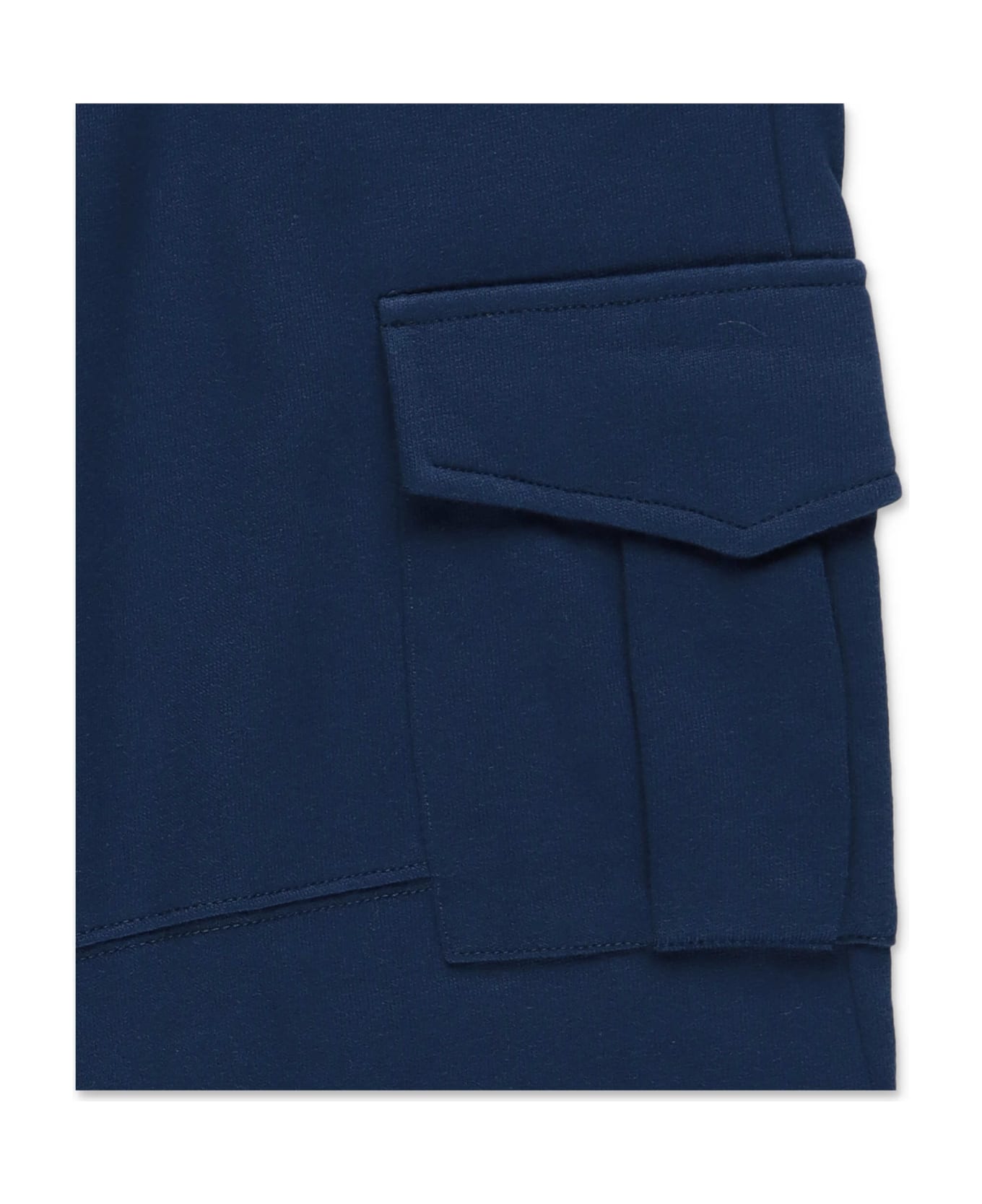 Stella McCartney Kids Stella Mccartney Pantaloni Blu In Felpa Di Cotone - Blu