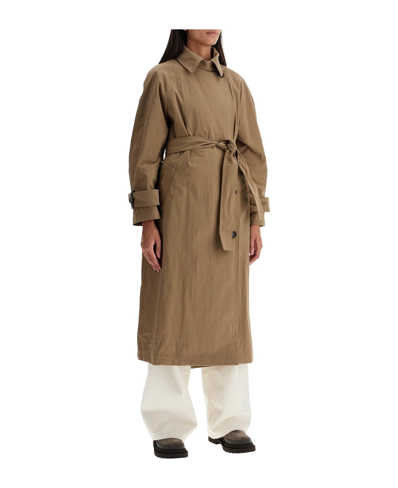 Brunello Cucinelli 'trench Coat With Shiny Cuff Details