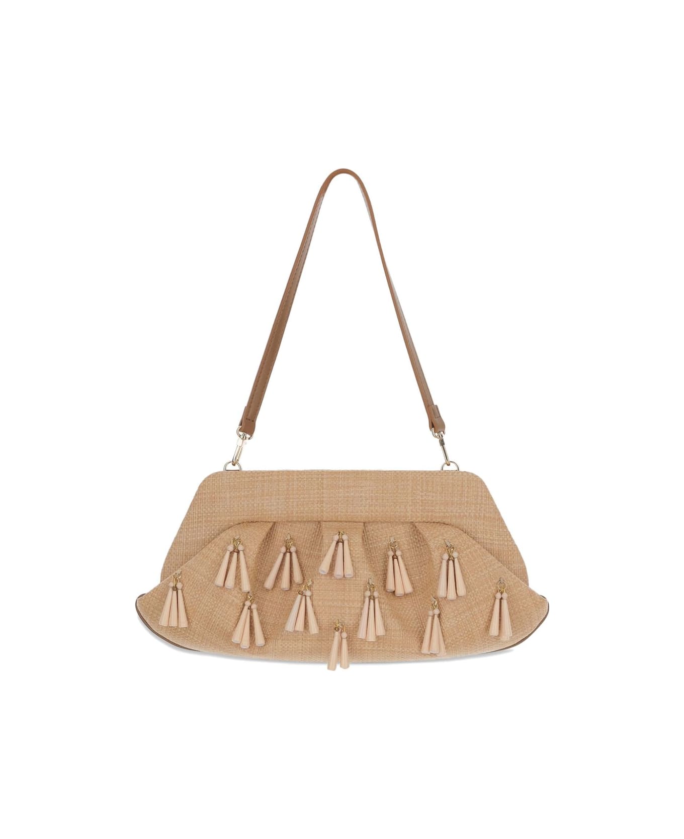 THEMOIRè Emera Fringed Clutch - Beige
