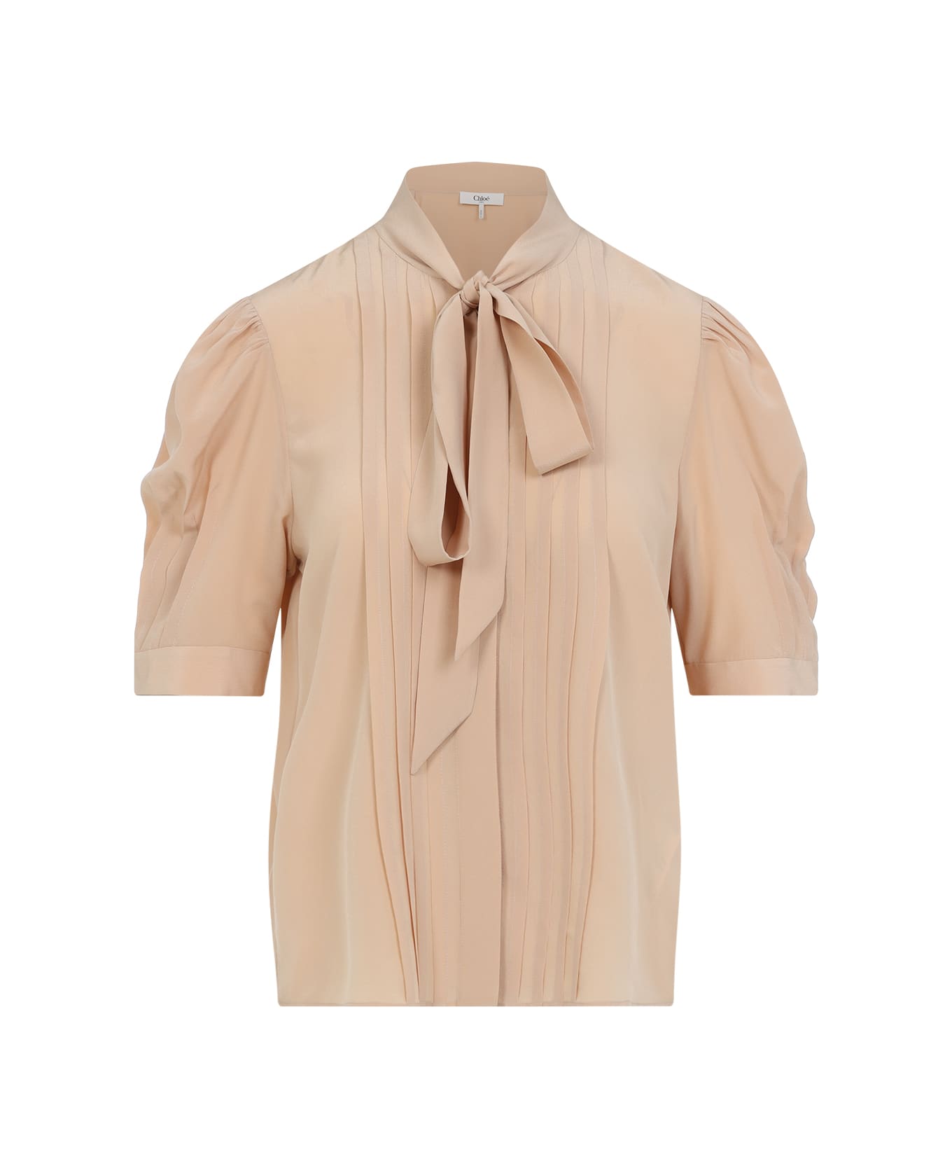Chloé Silk Blouse - Sand Brown