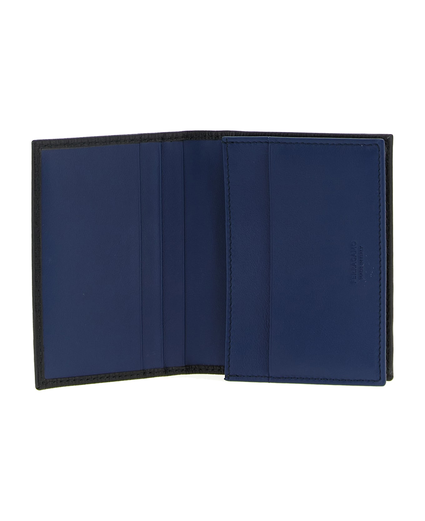 Ferragamo 'revival Gancio' Card Holder - Black  