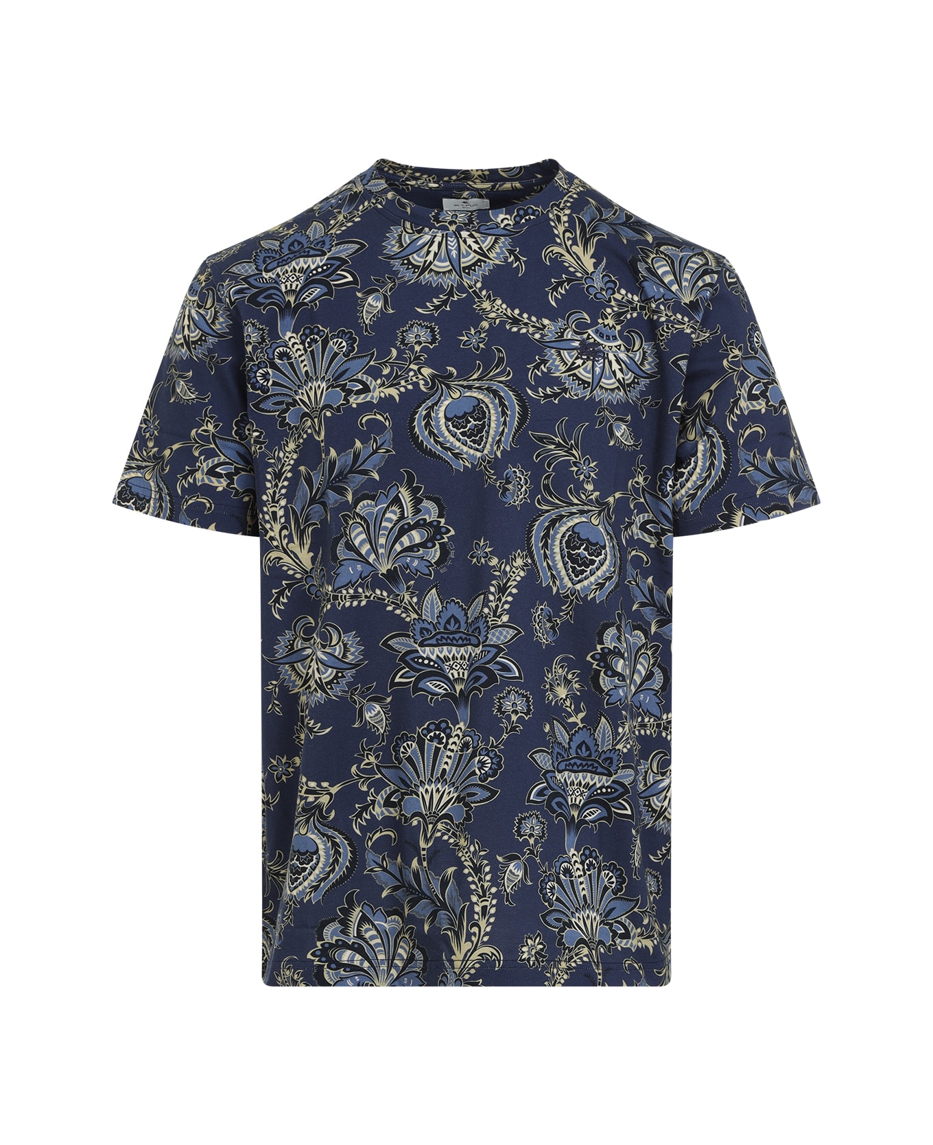 Etro Roma T-shirt - Print On Blue Base