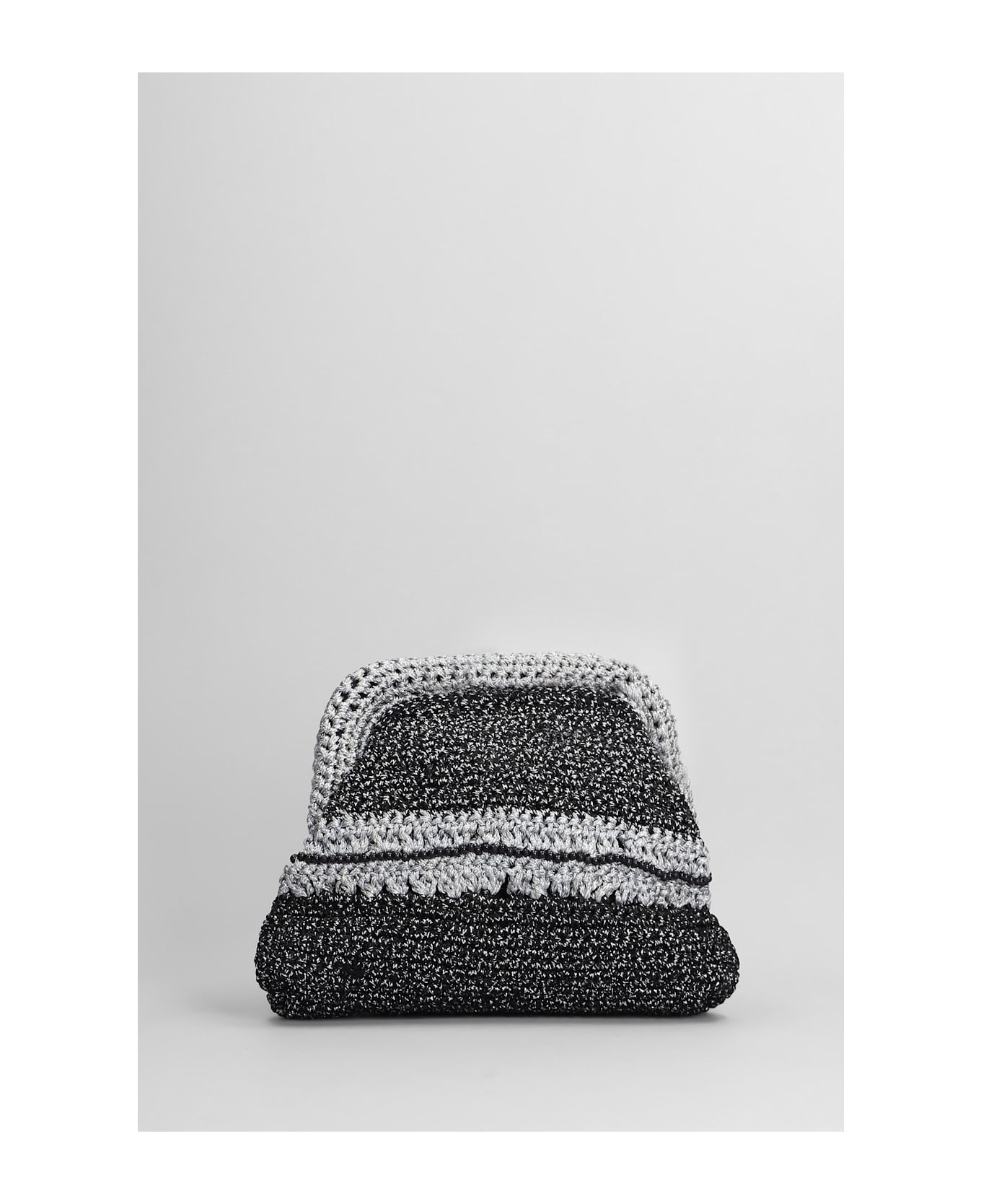 MC2 Saint Barth Crochet Pouch N Shoulder Bag In Black Viscose - black