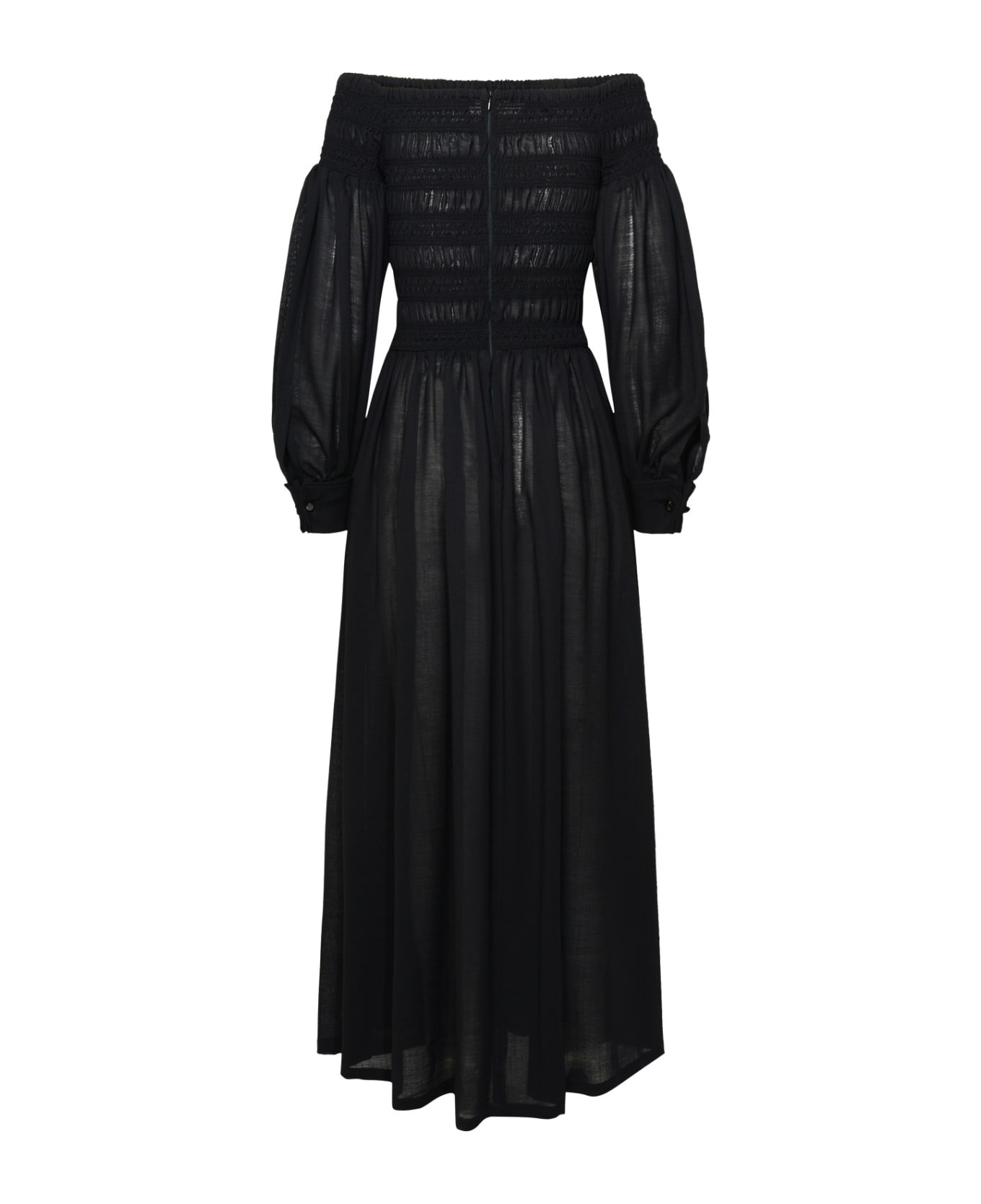 Max Mara Black Virgin Wool Dress - Black
