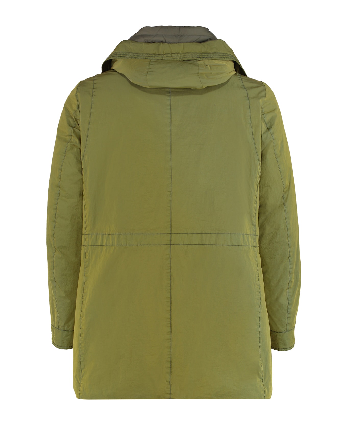 Moorer Alibrando Hooded Nylon Jacket - Mustard