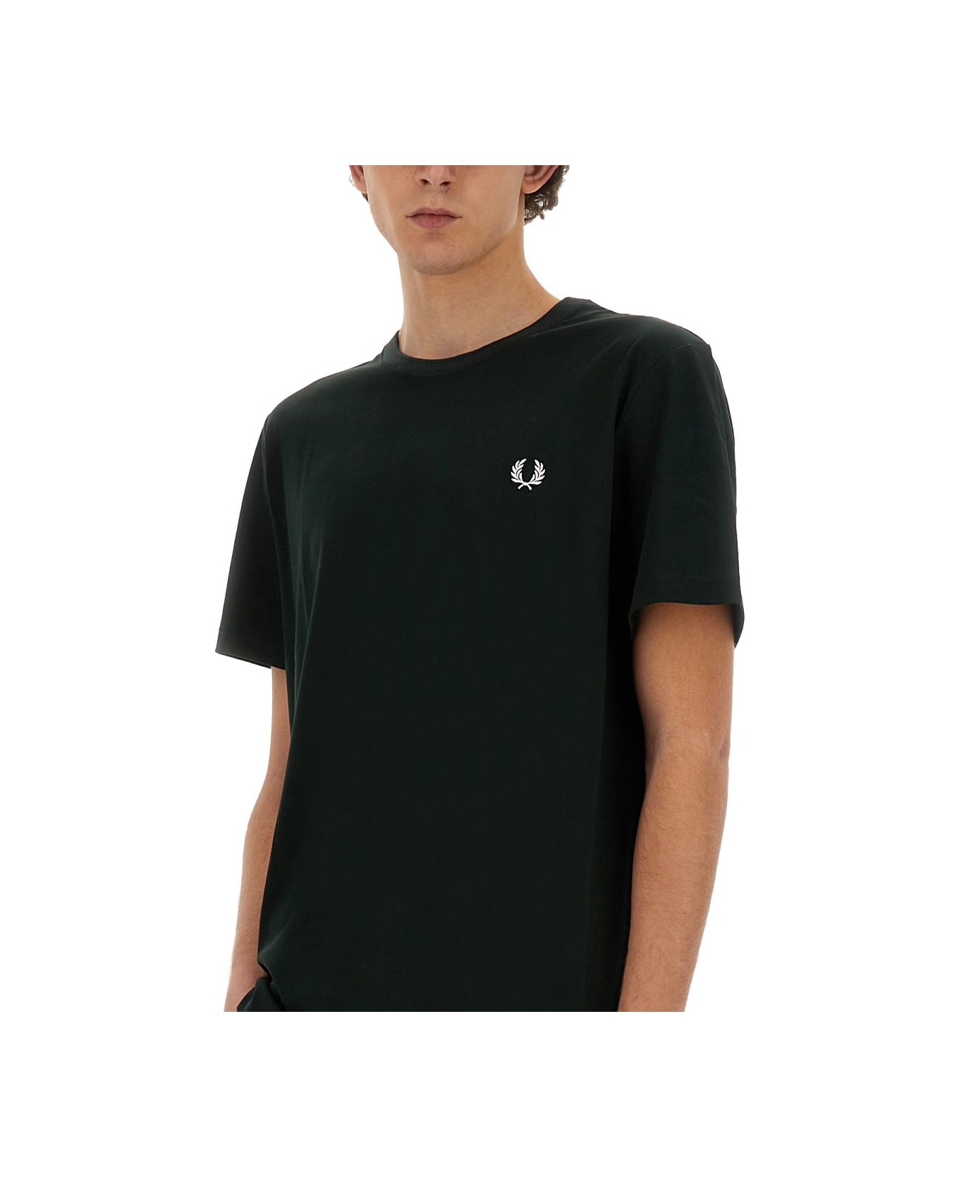 Fred Perry T-shirt With Logo - GREEN