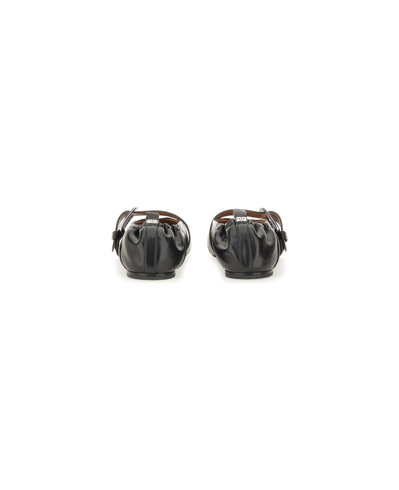 Ganni Ballerina With Buckle Strap - BLACK