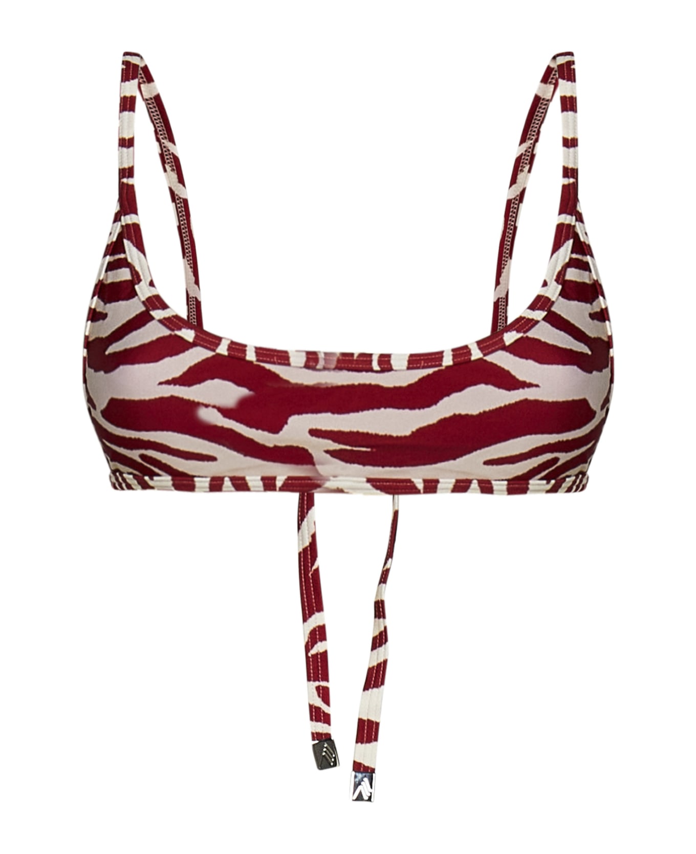 The Attico Zebra-print Bikini Set - Red