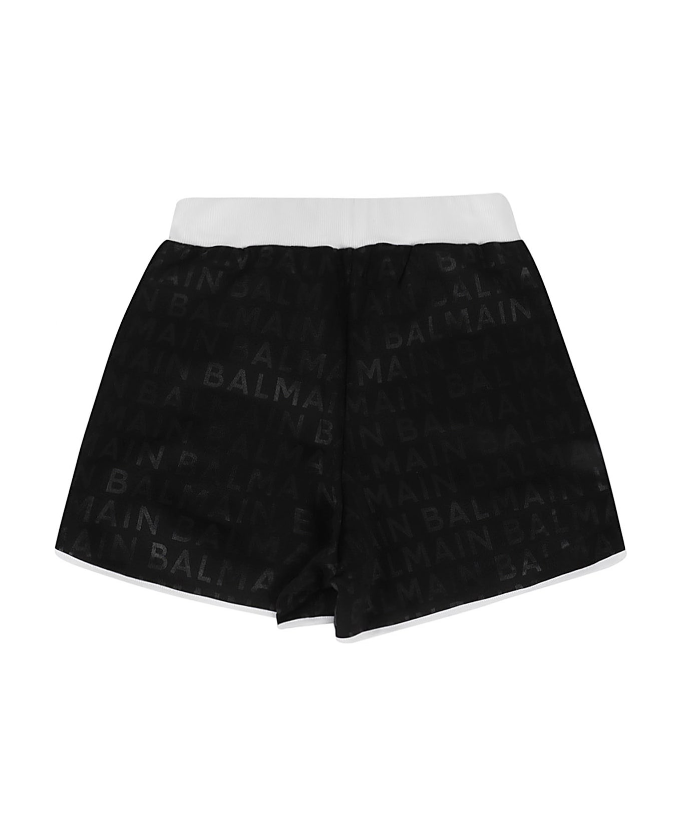 Balmain Jersey Shorts - Bc Black White