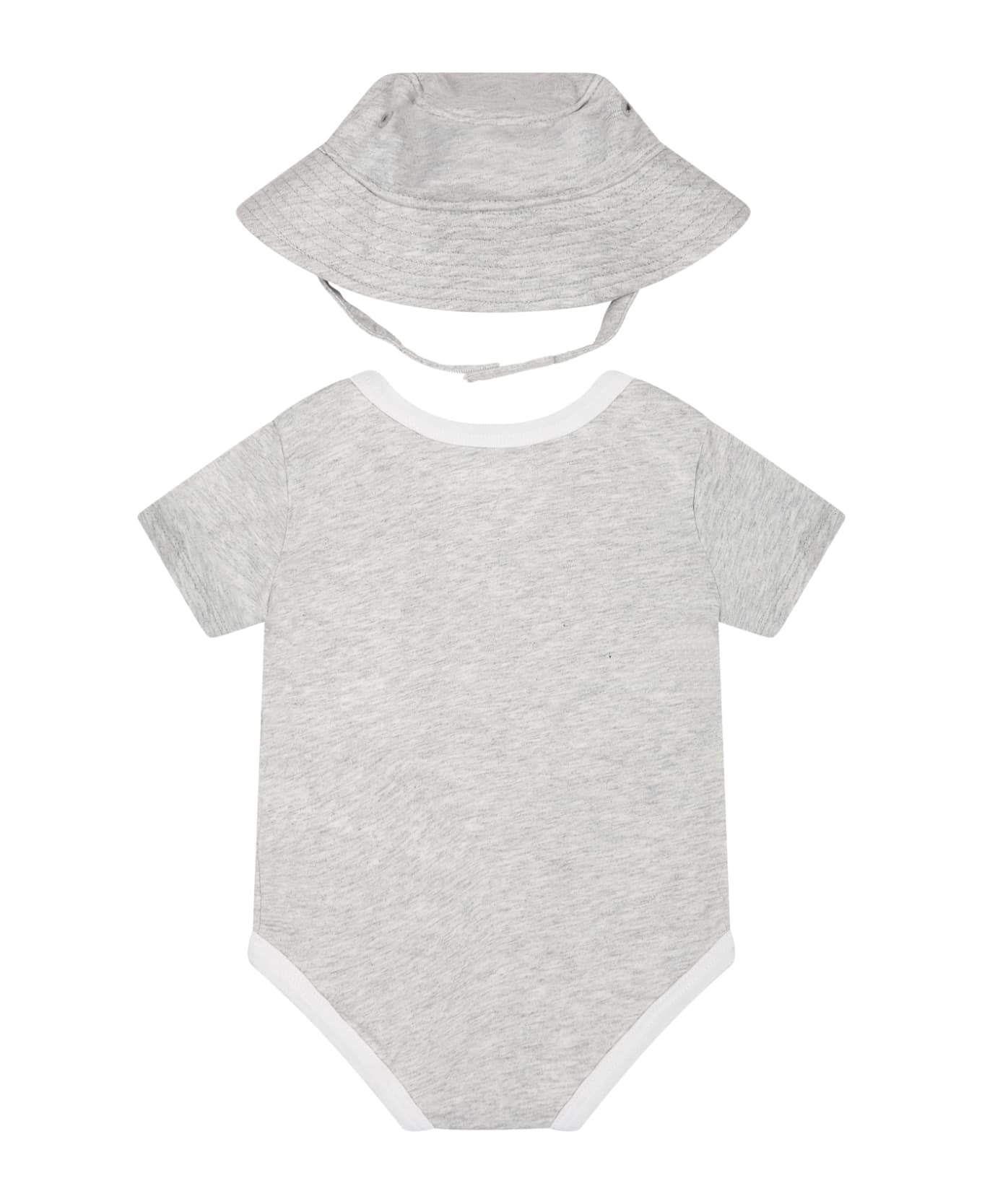 Nike Grey Set For Baby Kids With Logo - Grey