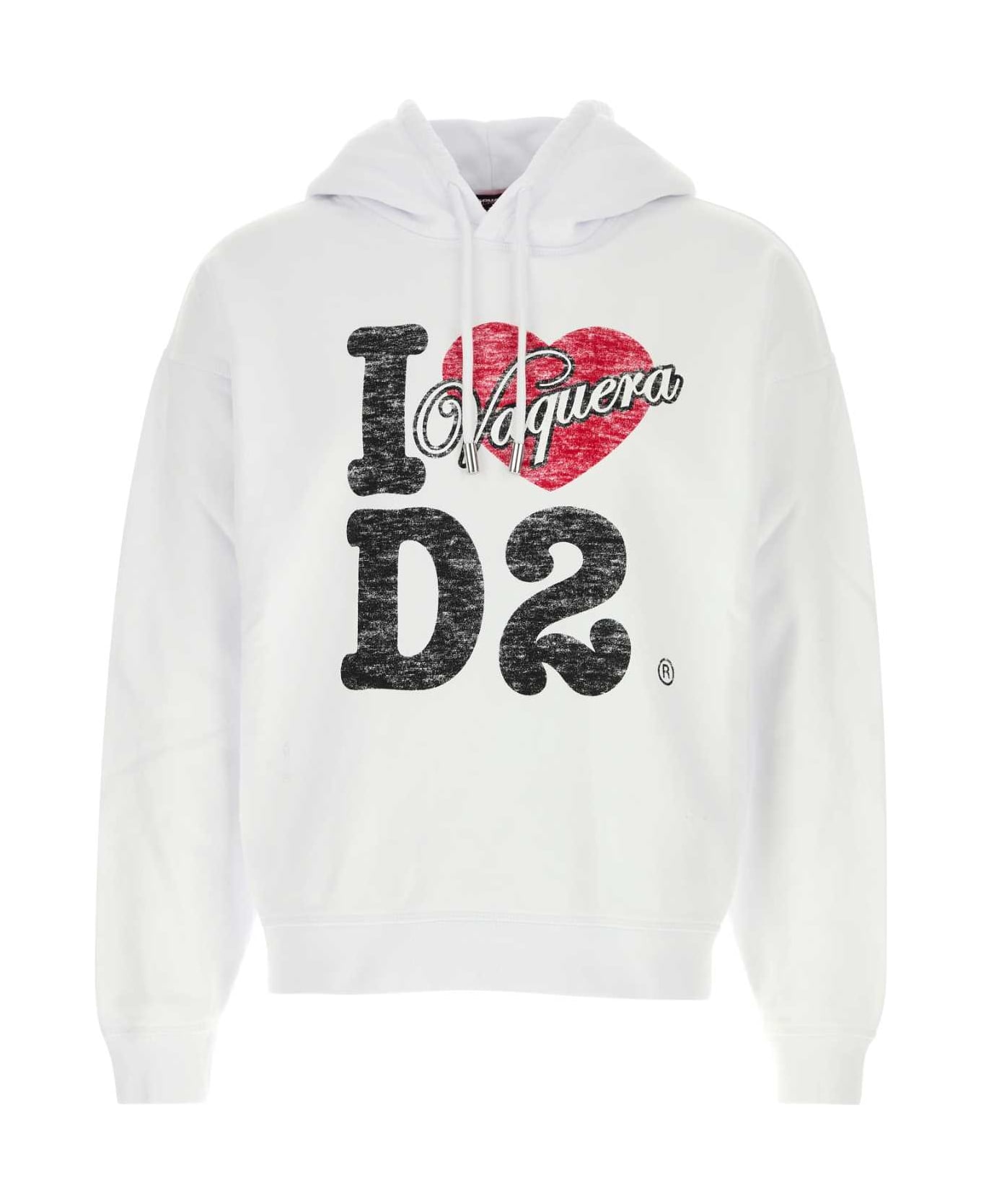 Dsquared2 White Cotton Sweatshirt - White