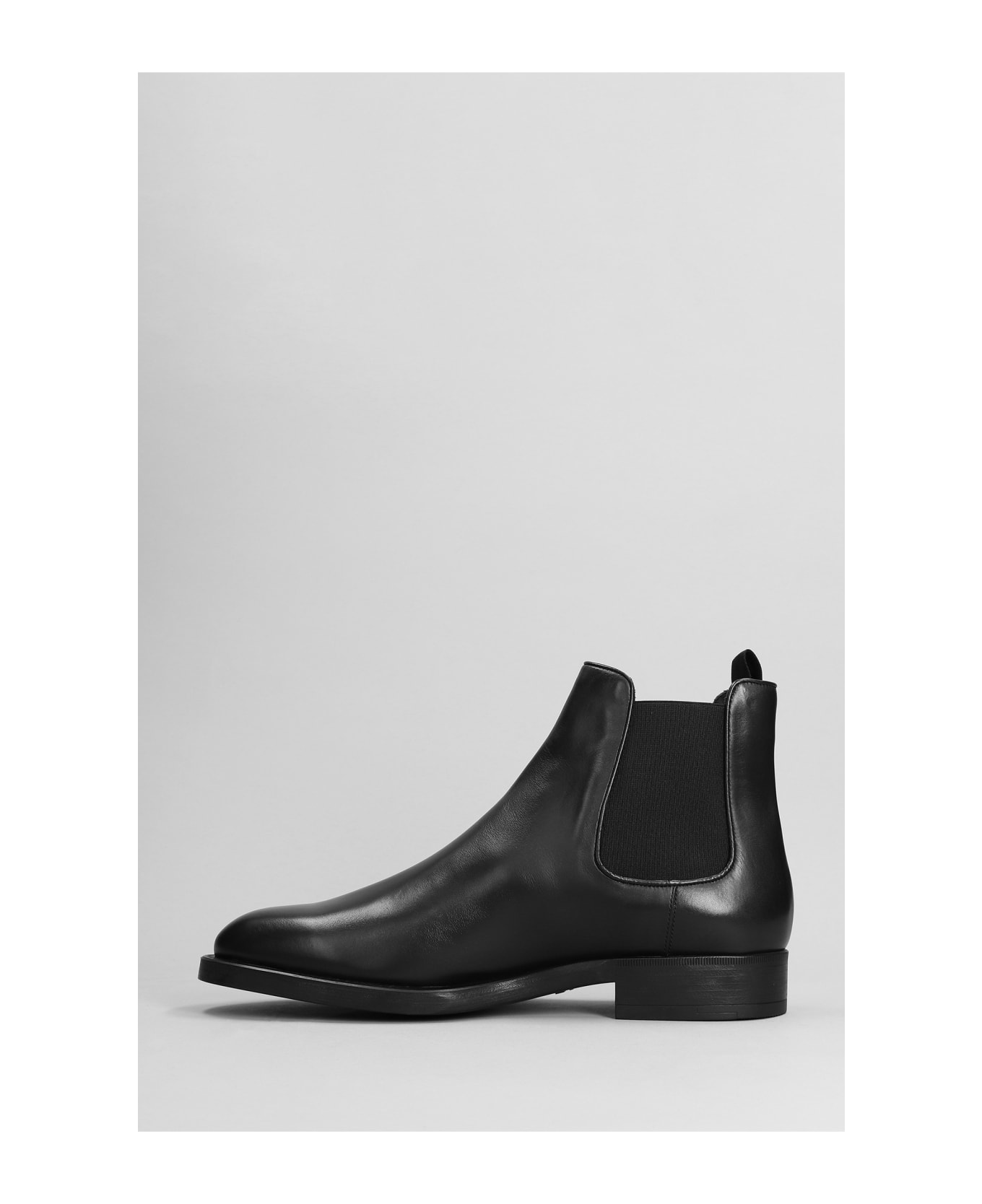 Giorgio Armani Ankle Boots In Black Leather - black