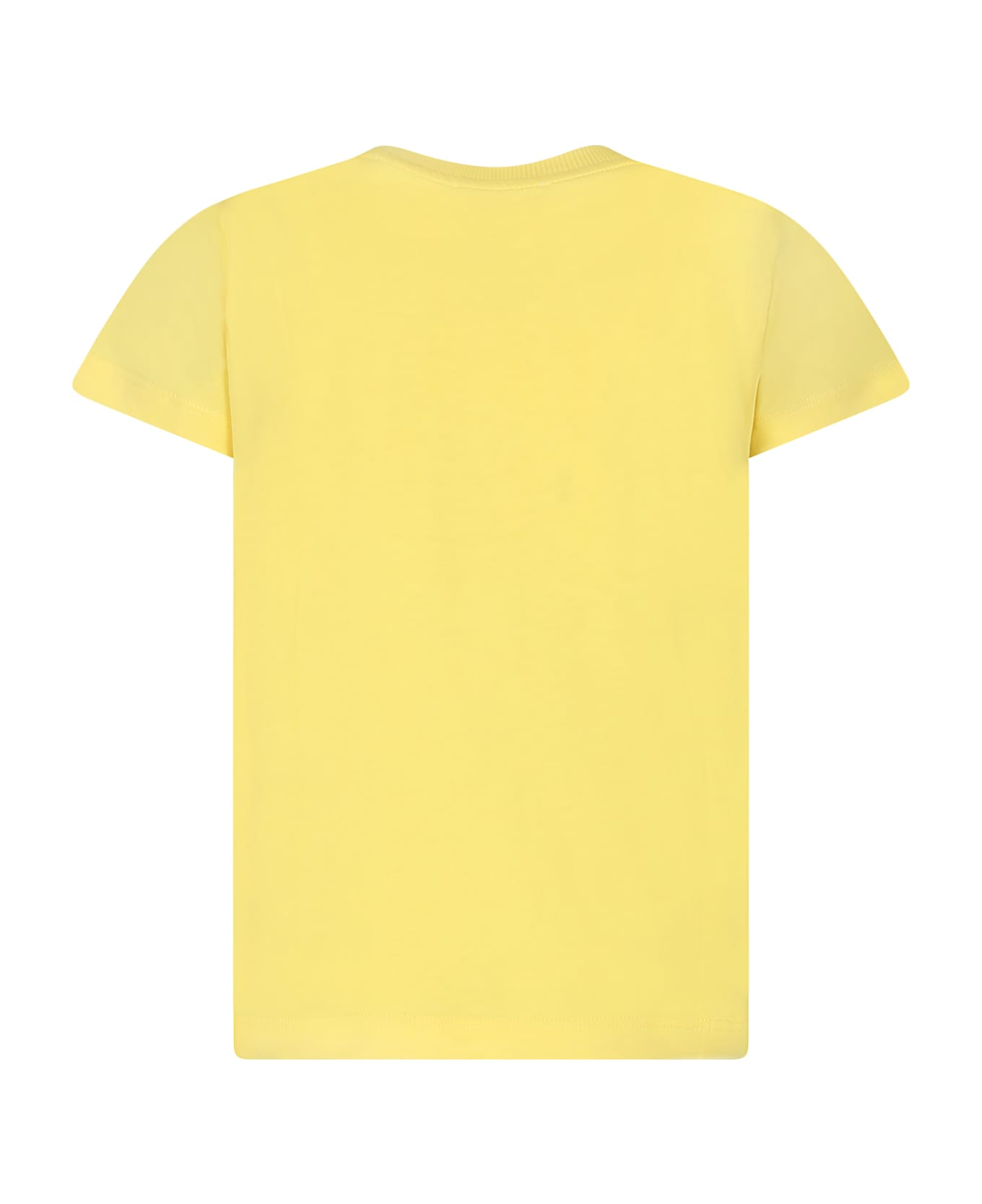 Moschino Yellow T-shirt For Kids With Teddy Bears And Logo - Yellow