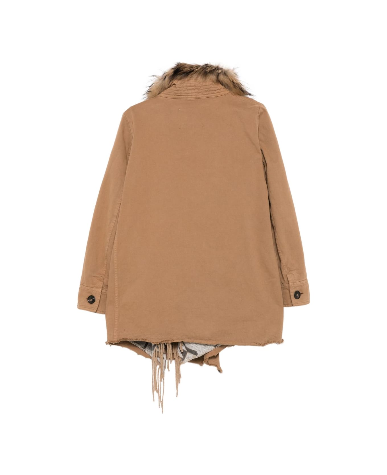 Bazar Deluxe Short Parka Coat - Camel