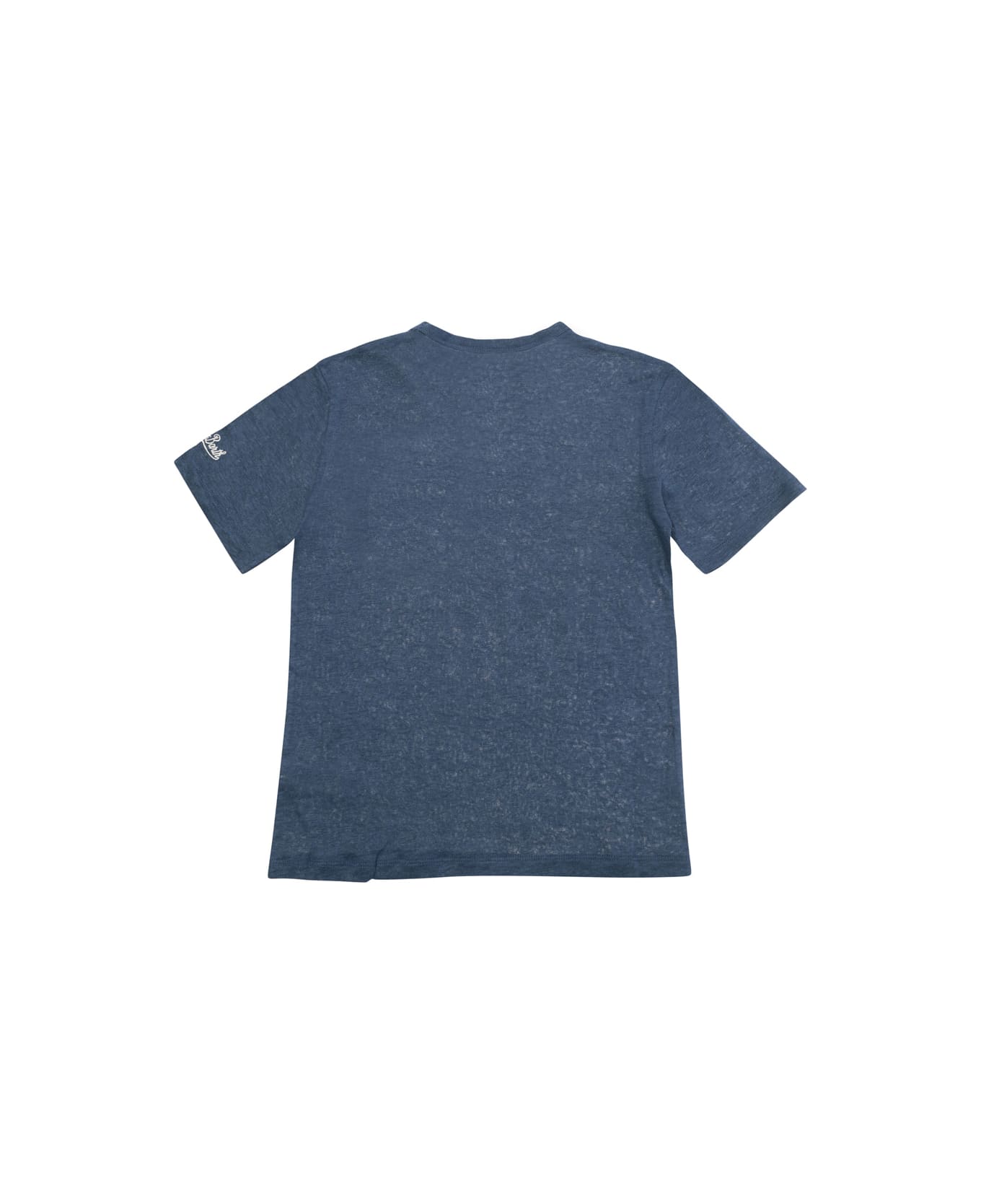 MC2 Saint Barth 'alex' Blue T-shirt With A Patch Pocket In Jersey Baby - Blu Tシャツ＆ポロシャツ