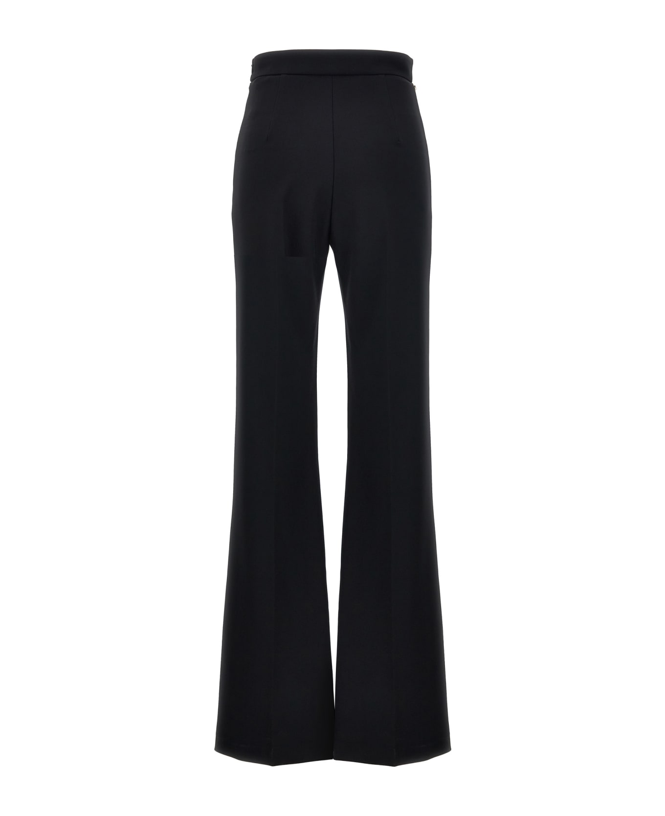 Elisabetta Franchi Logo Charms Belted Pants - Black