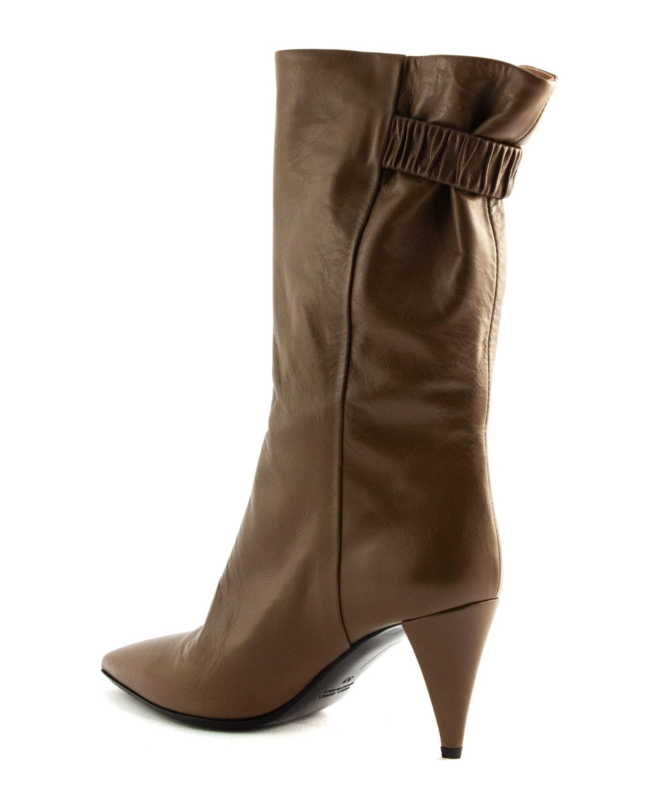 Strategia Brown Leather Ankle Boots - Cuoio