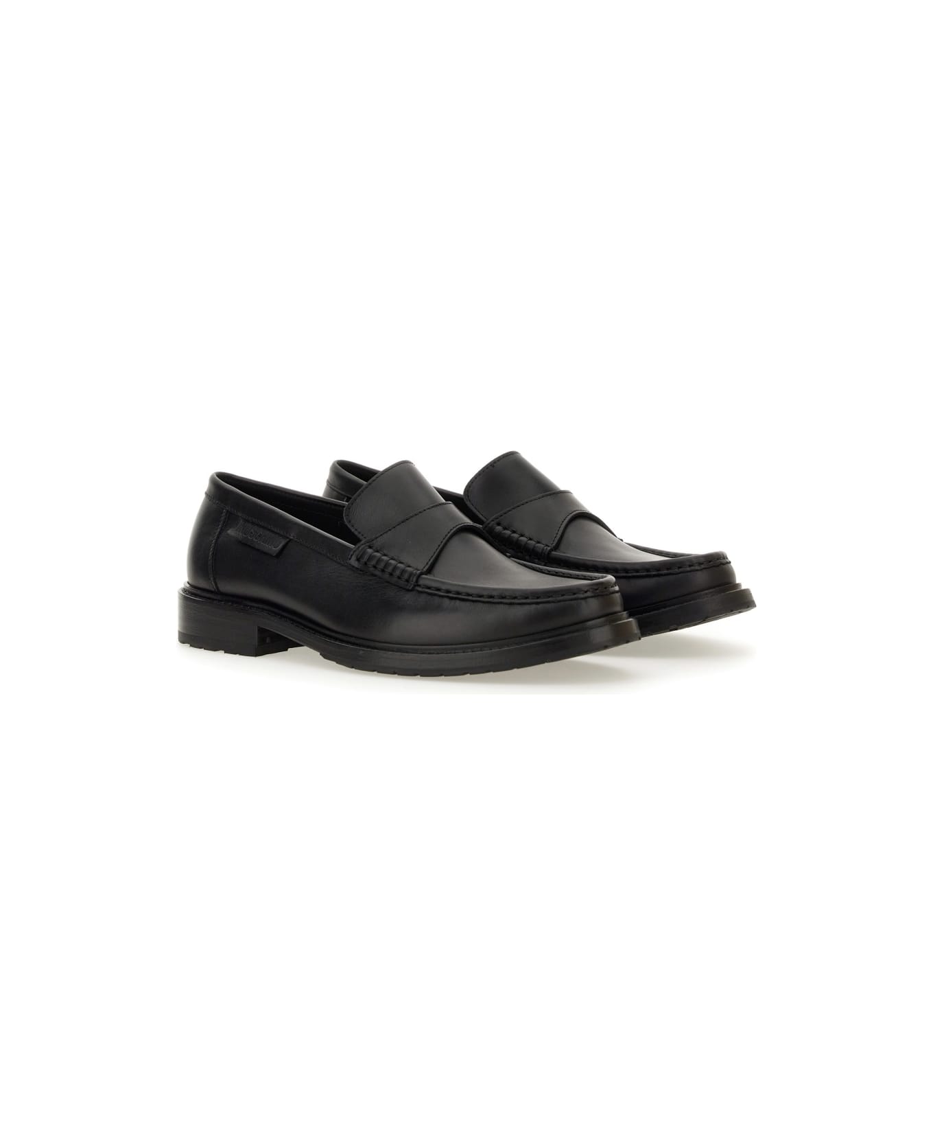 Moschino Leather Loafer - BLACK