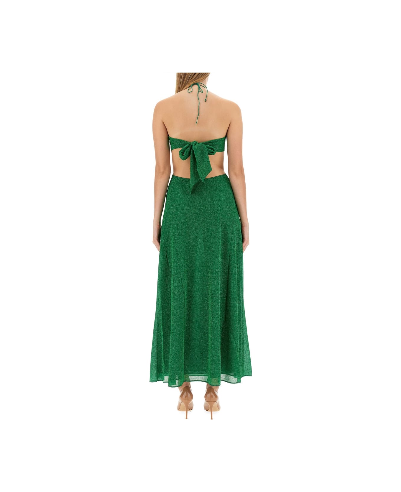 Oseree Dress Cut Out - GREEN