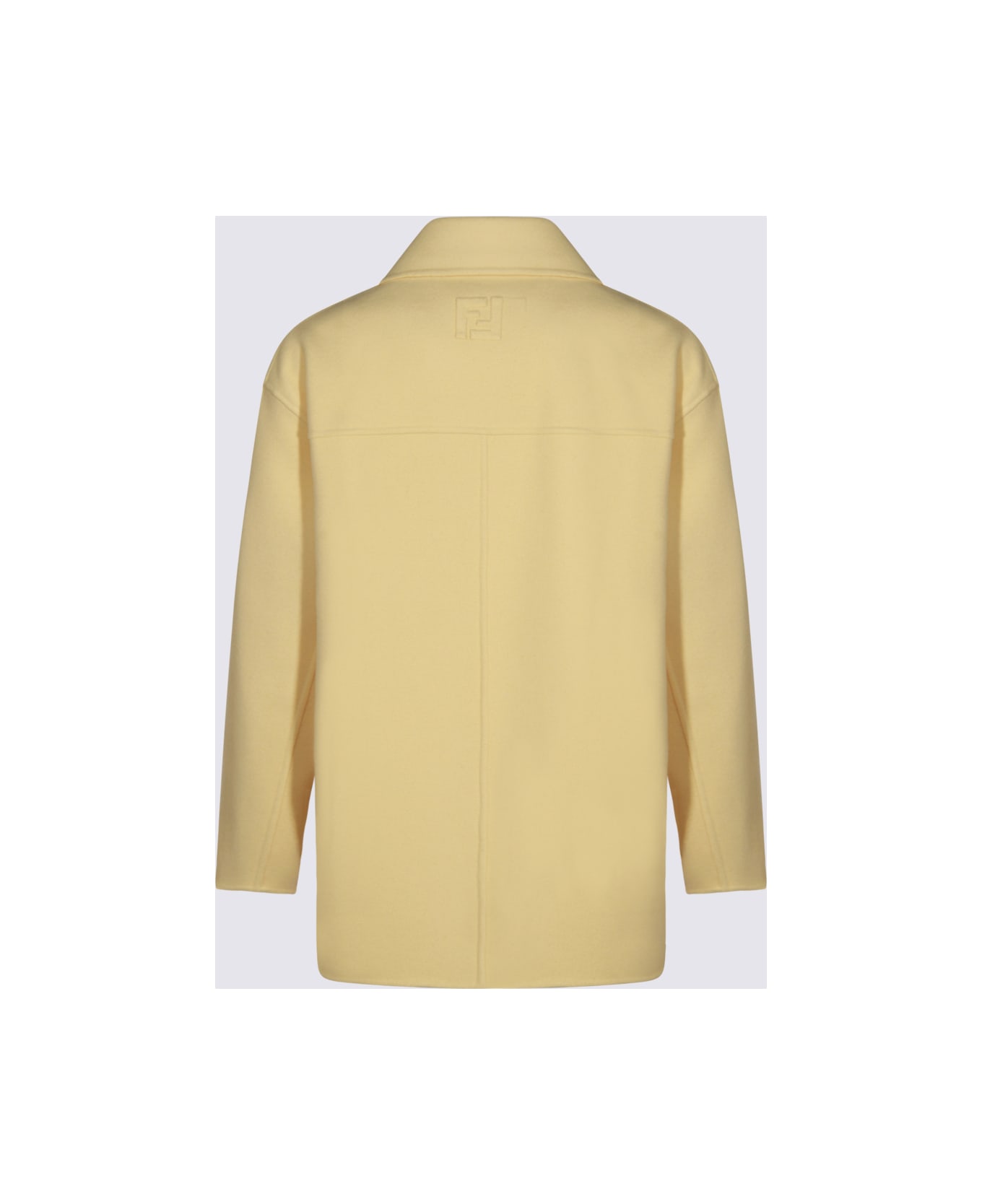 Fendi Yellow Wool Coat - Yellow