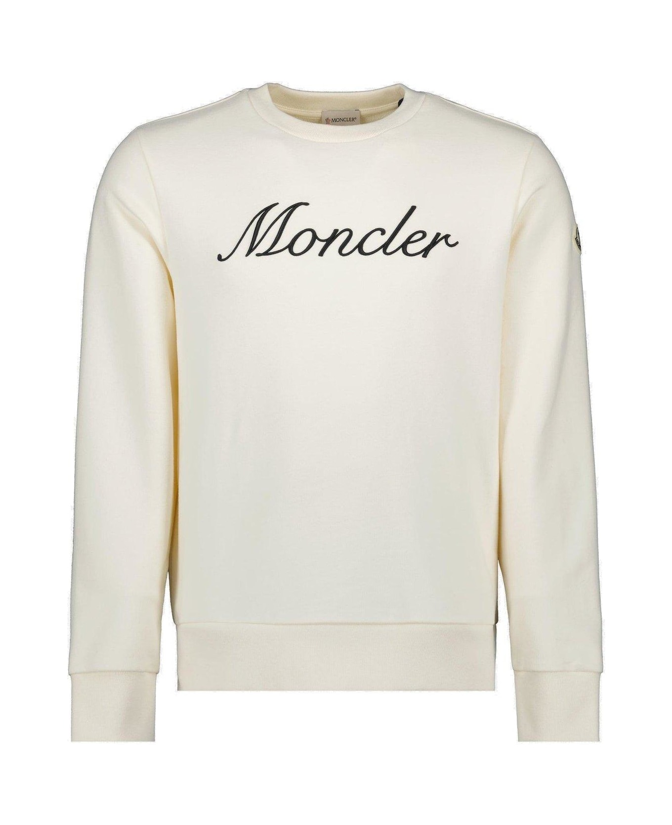 Moncler Logo Patch Crewneck Sweatshirt - Ivory