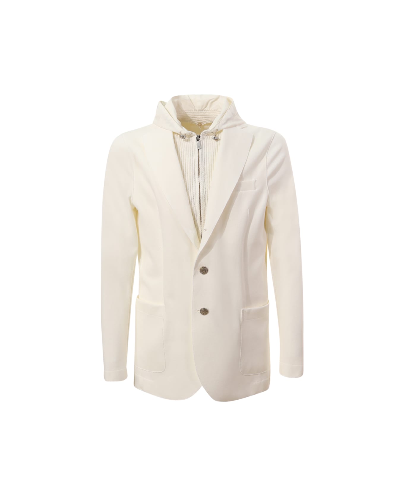 Eleventy Single-breasted Jacket - White