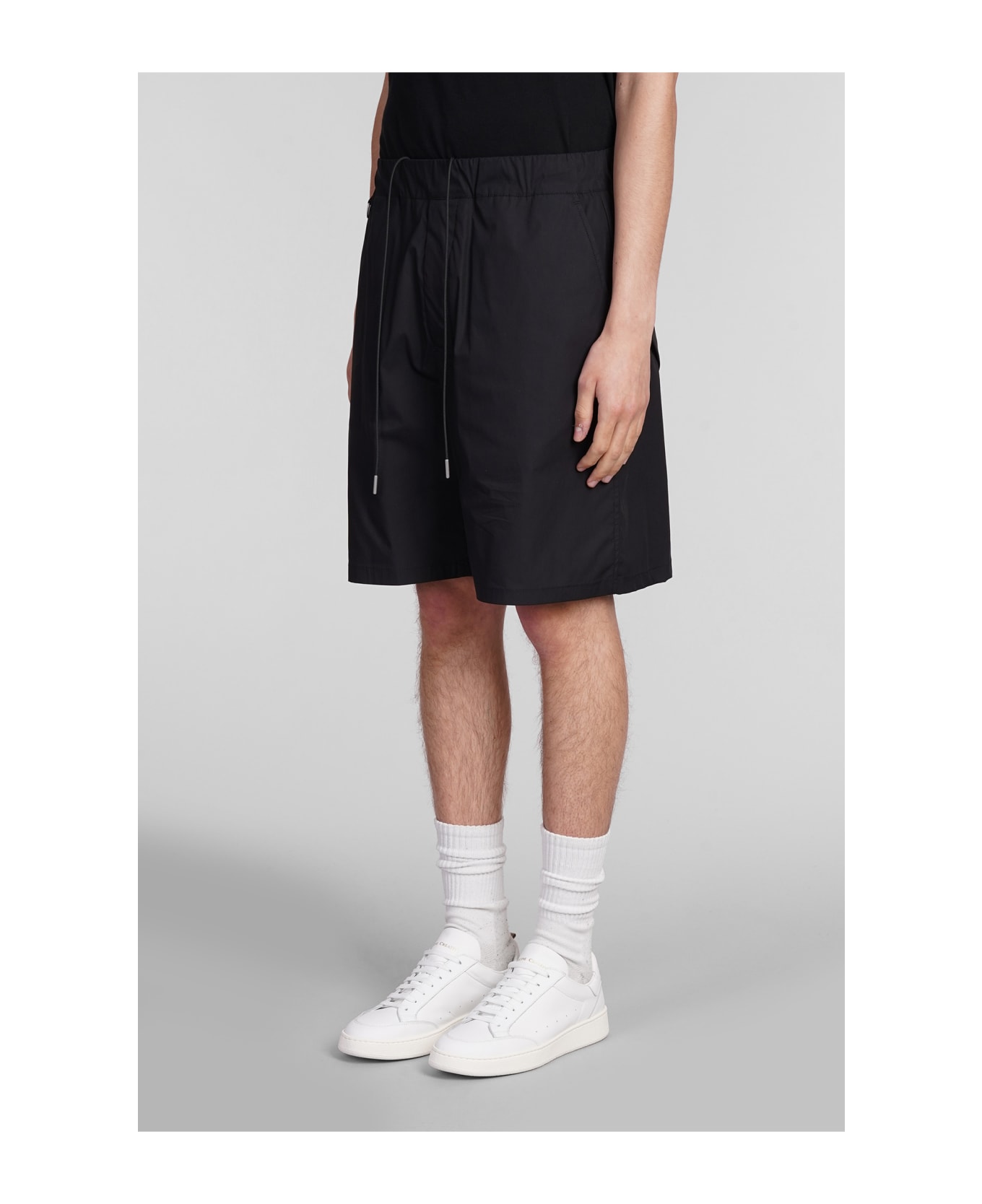 Low Brand Combo Shorts In Black Cotton - black ショートパンツ
