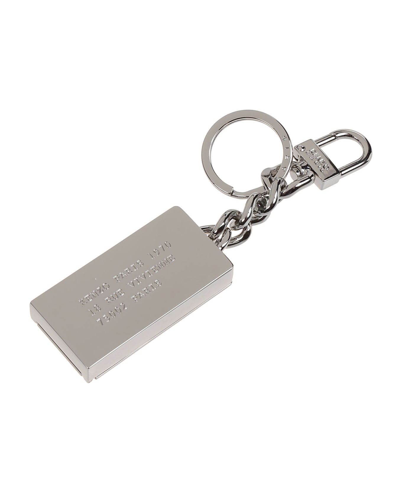 Kenzo Compartment Keyring - Silver