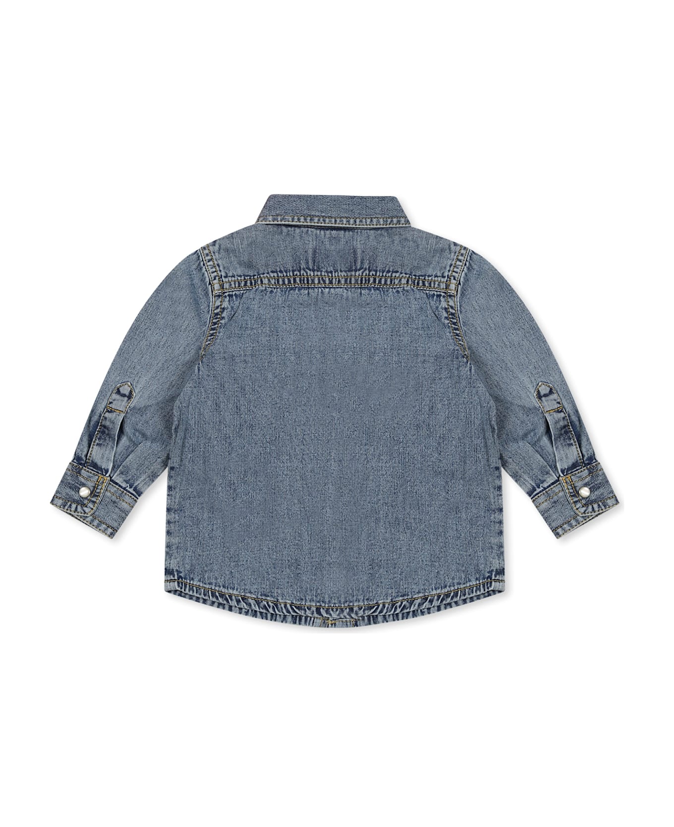 Diesel Denim Shirt For Baby Boy With Logo - Denim