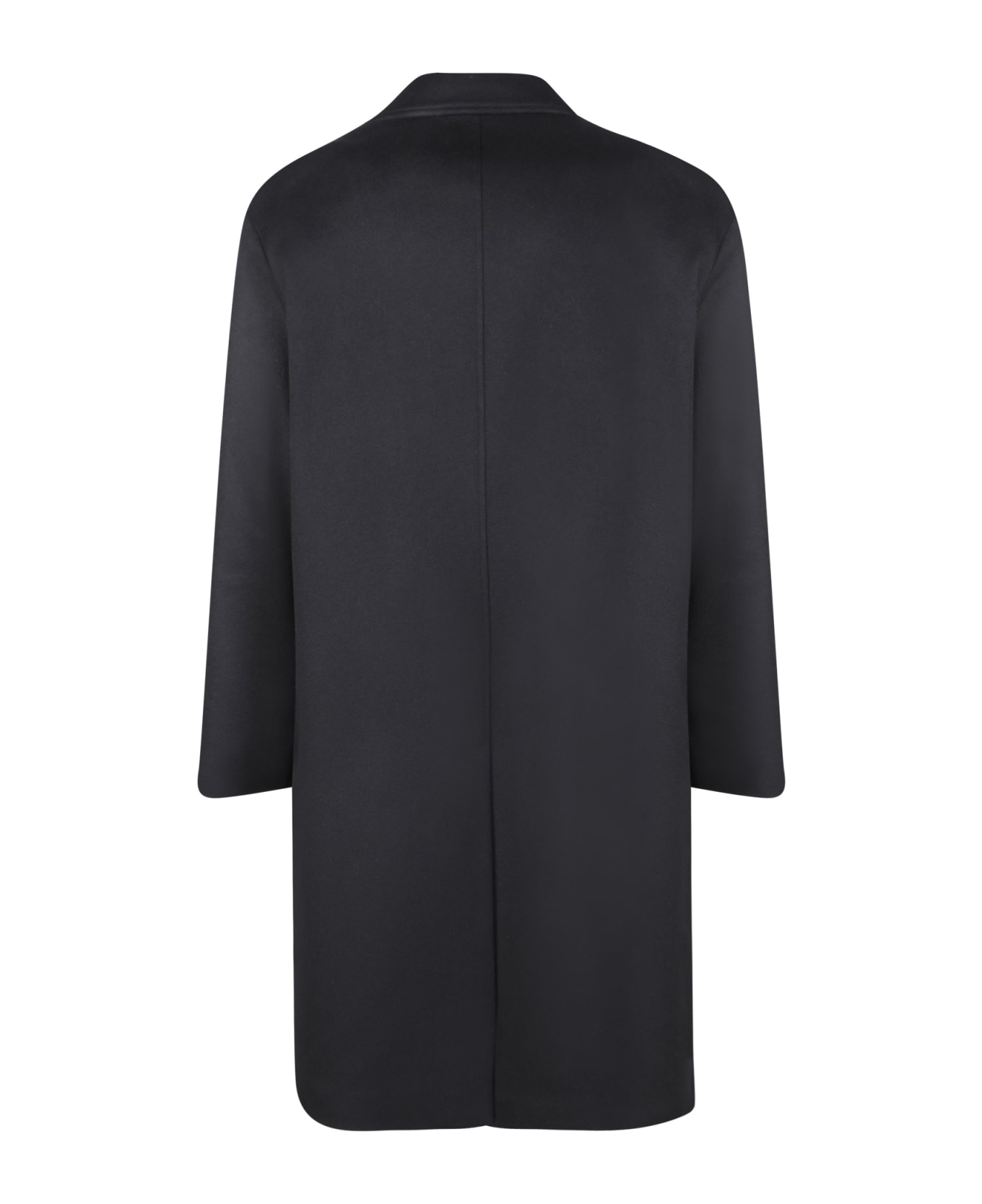 Lardini Single-breasted Black Coat - Black