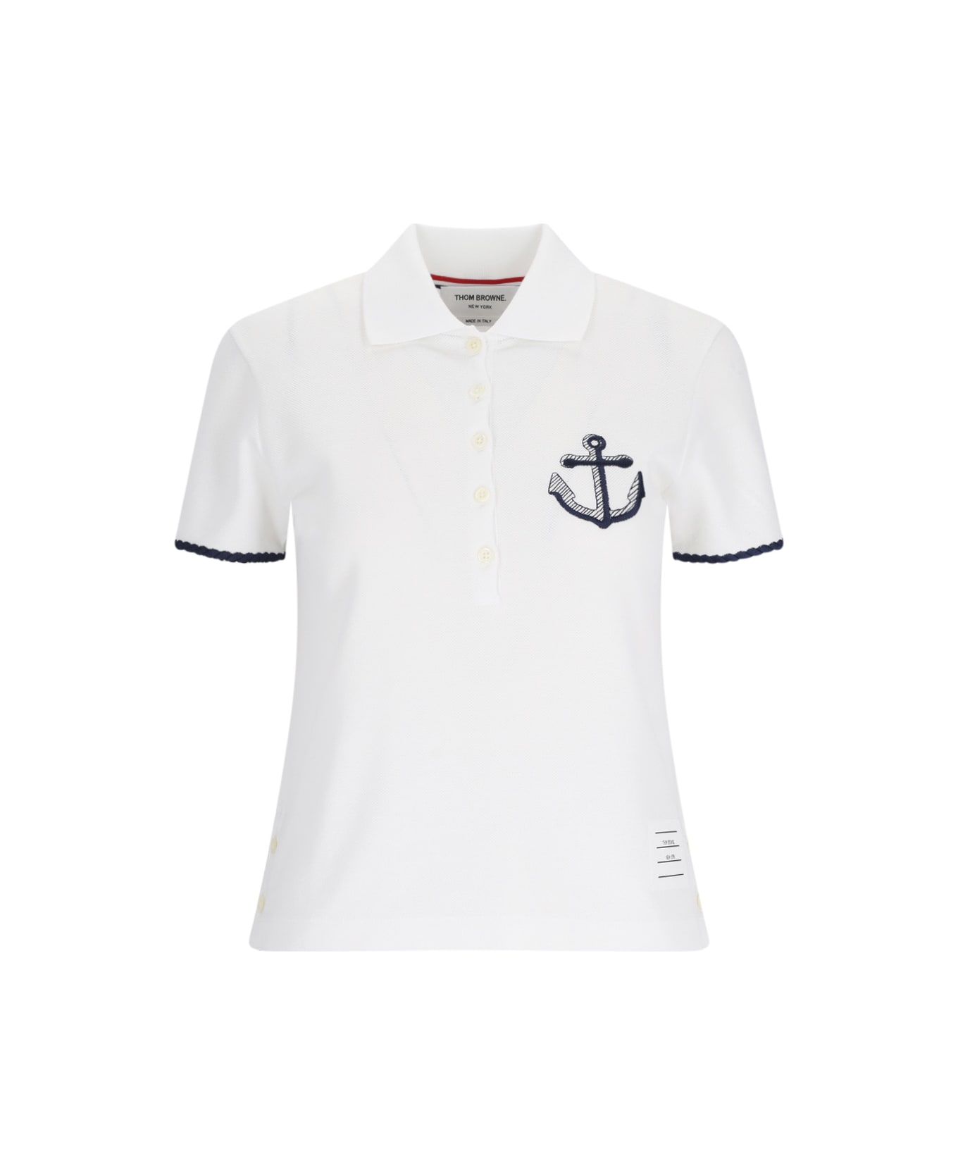 Thom Browne Anchor Polo Shirt - White ポロシャツ