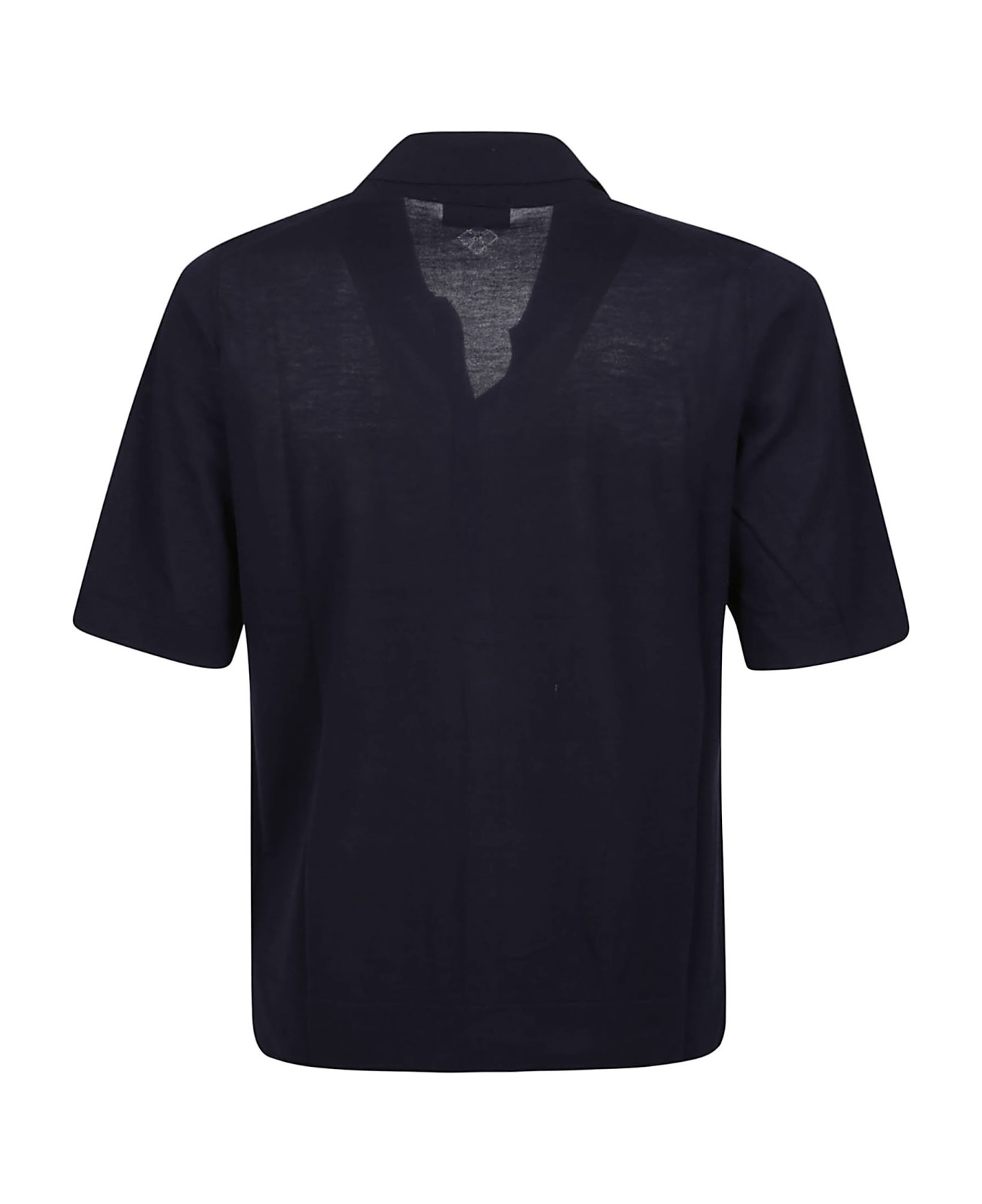Ballantyne Short Sleeve Shirt Cardigan - Navy