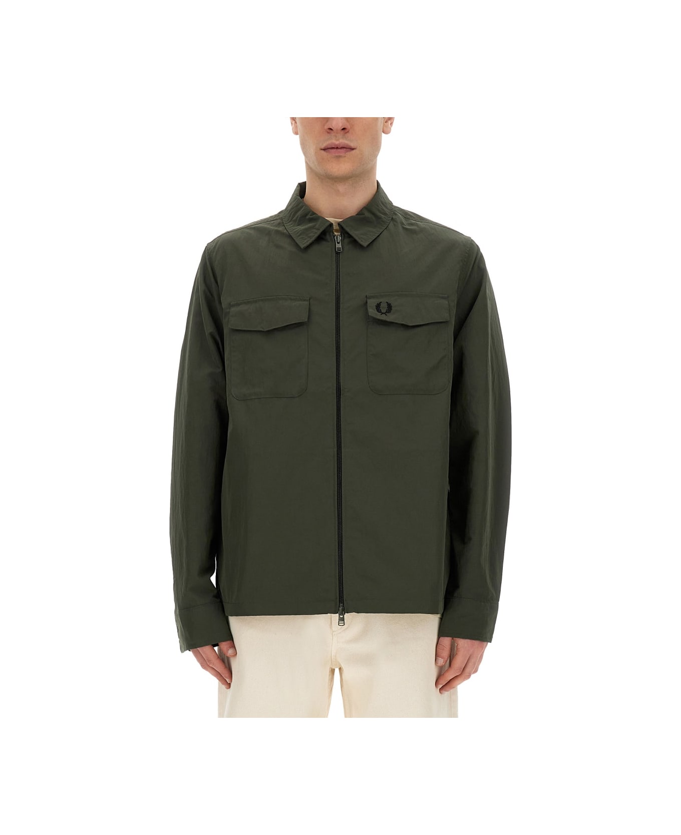 Fred Perry Shirt Jacket - MILITARY GREEN ジャケット