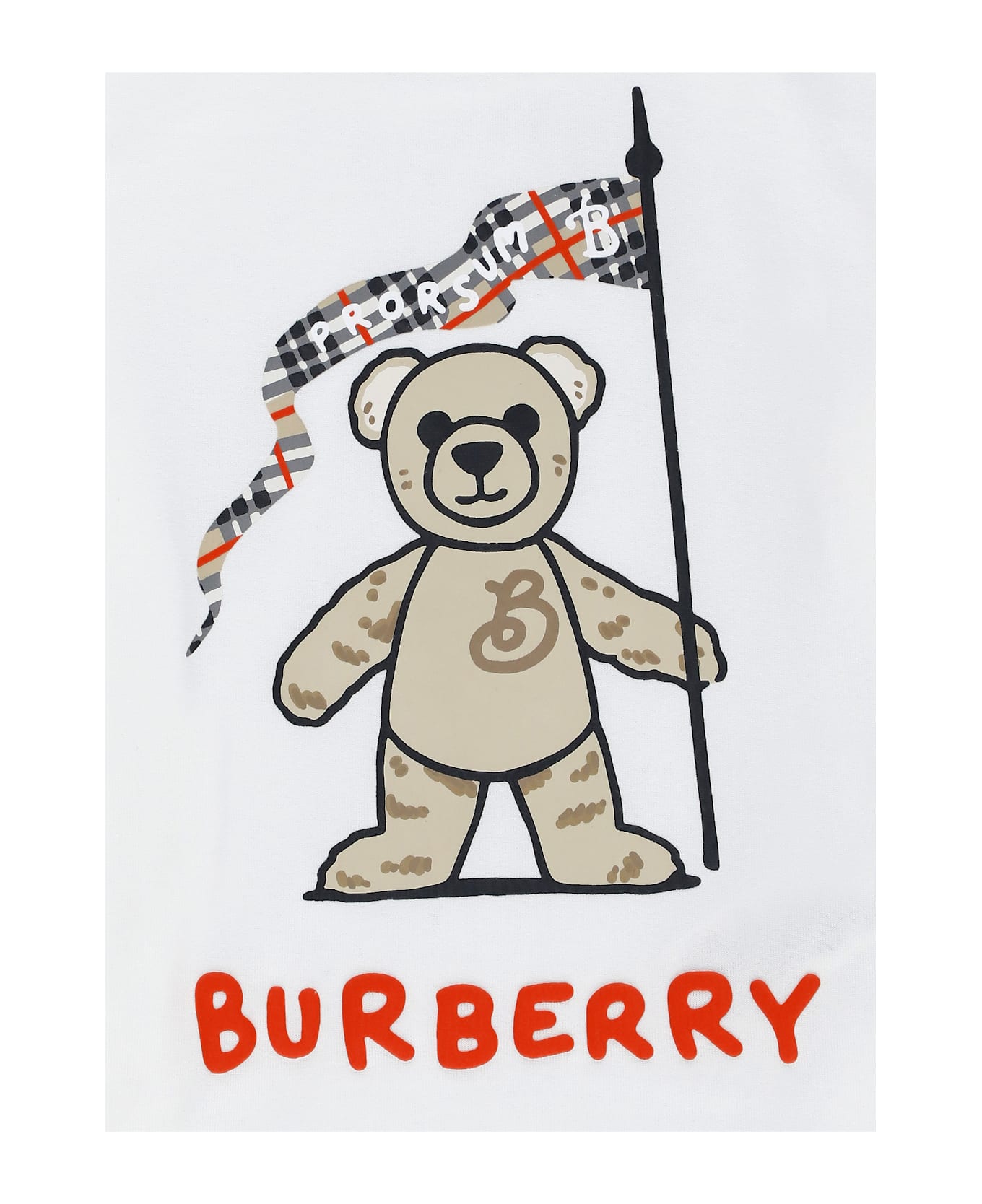Burberry T-shirt With Print - Bianco