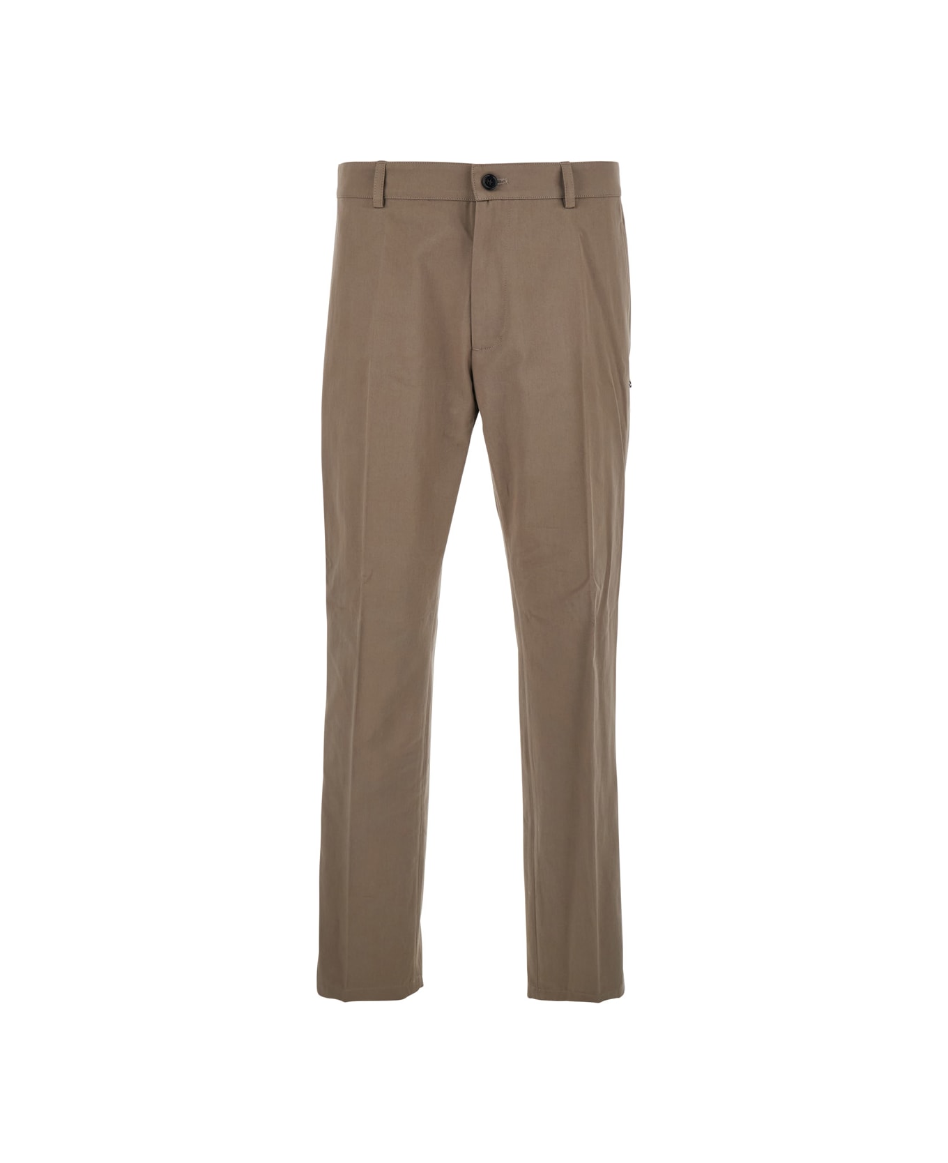 Burberry 
charlton
 Beige Tailored Trousers With Side Patch In Cotton Man - Beige