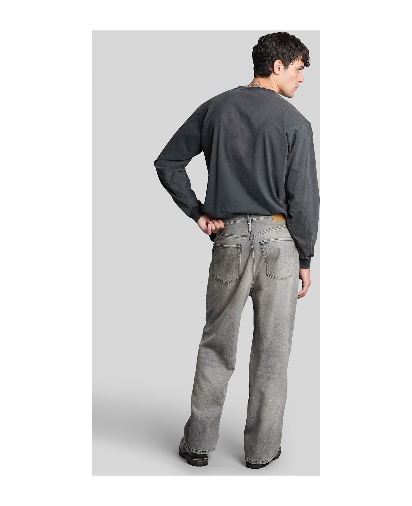 Haikure Kevin Sweatshirt In Grey Cotton - grey