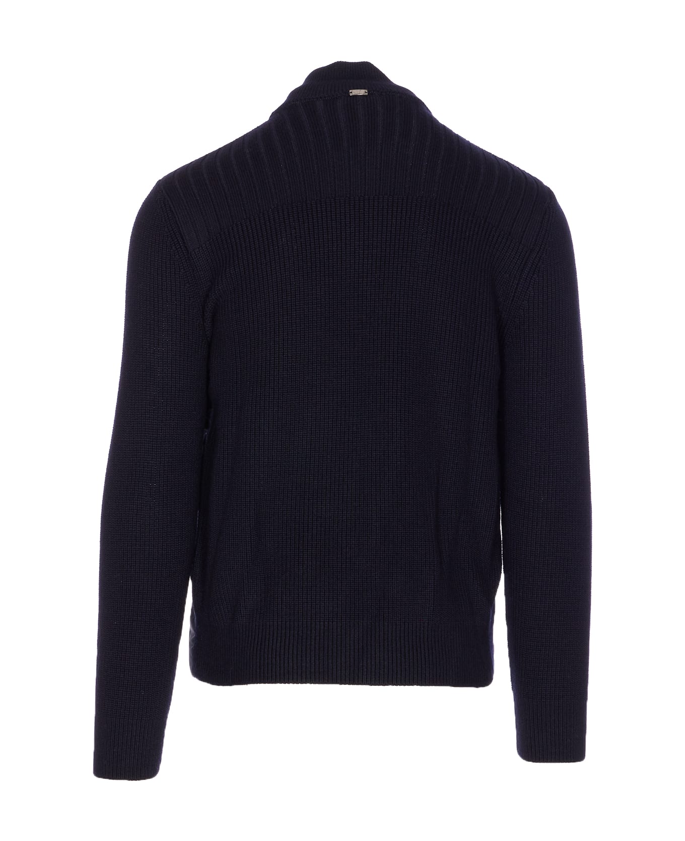 Herno Knitted And Padded Cardigan - BLU NAVY