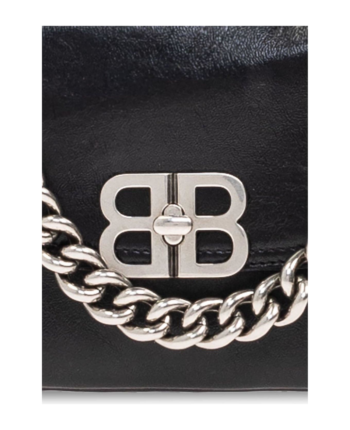 Balenciaga Bb Small Soft Flap Shoulder Bag - Black