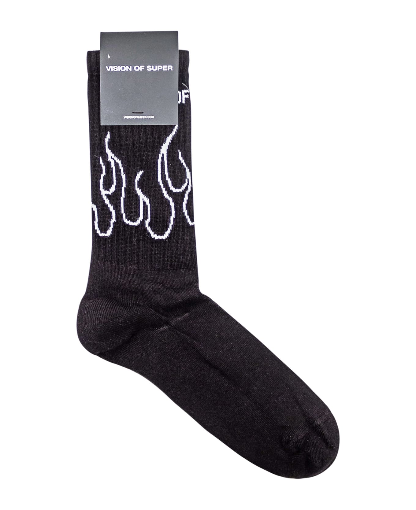 Vision of Super Socks Flames - BLACK